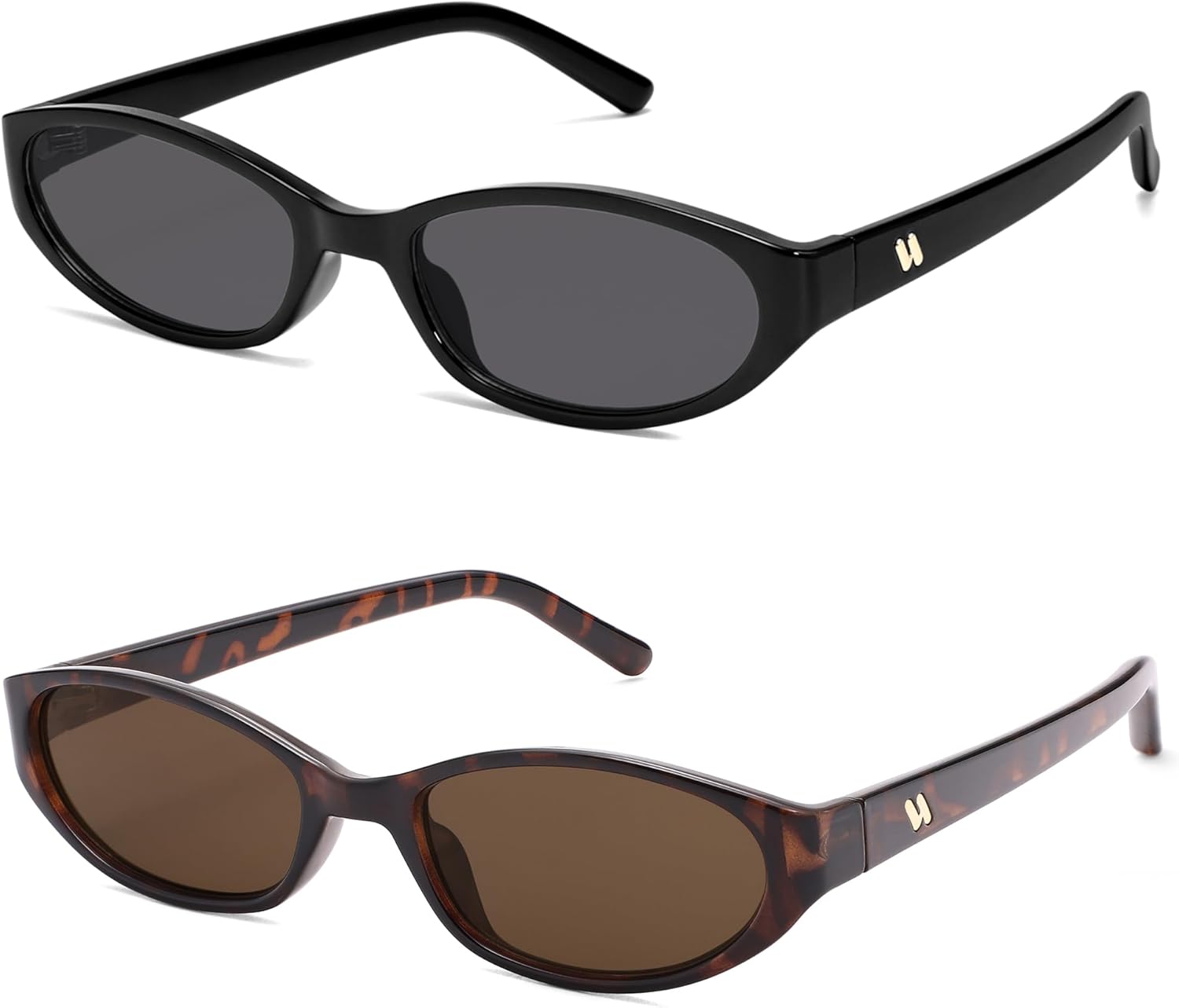 Retro Oval Sunglasses for Women Men Y2k Narrow Cat Eye Sunnies Skinny Shades AR82299