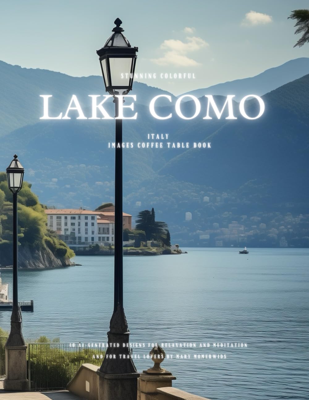Stunning Colorful Lake Como Italy Images Coffee Table Book: 40 AI-Generated Designs for Relaxation and meditation and for Travel Lovers