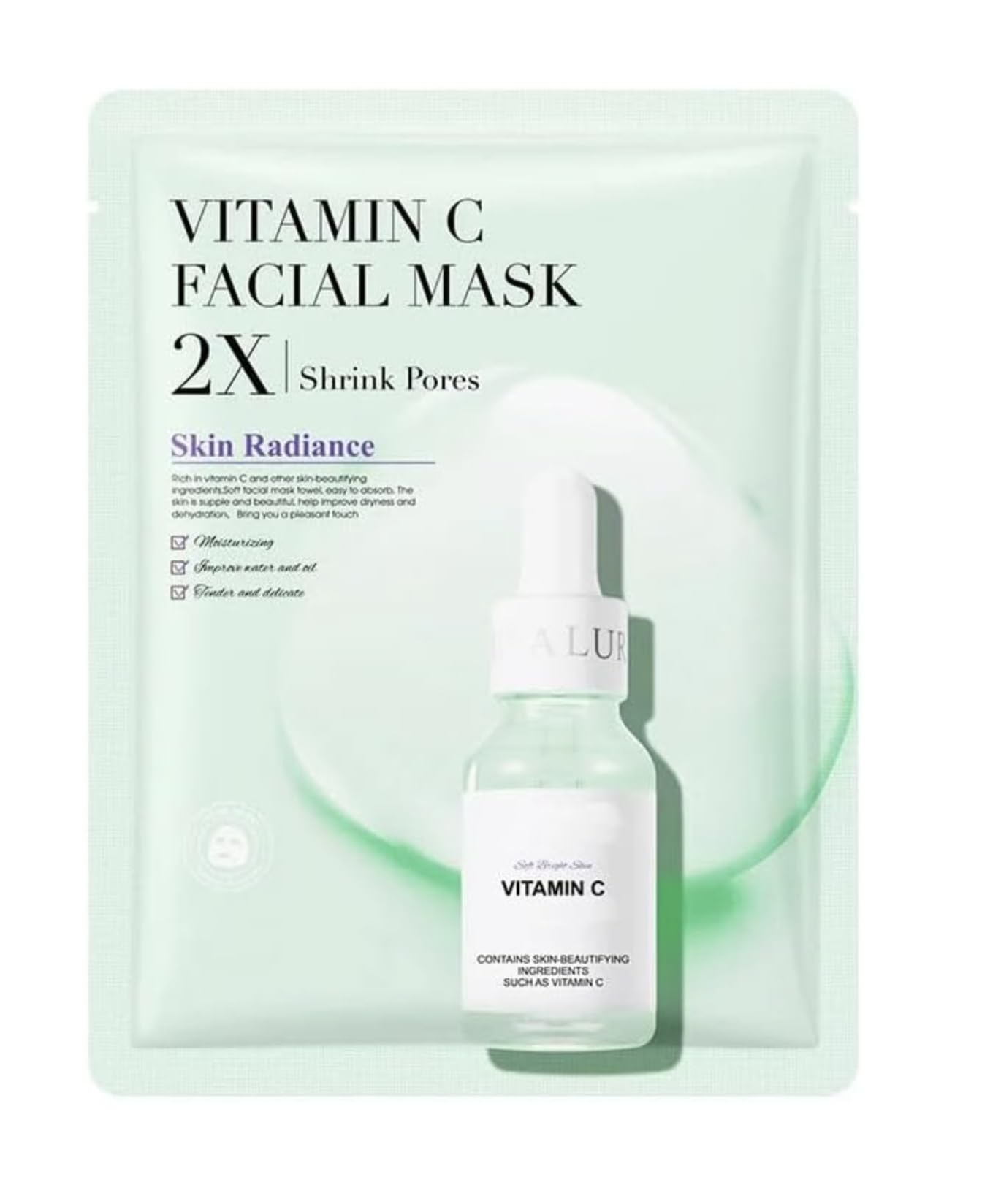 5pcs Vitamin C Face Mask Sheet, Brightening, Hydrating, and Nourishing Sheet Mask for Radiant Skin