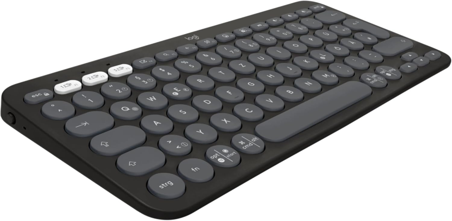 Logitech Pebble Keys 2 K380S Keyboard Rf Wireless + Bluetooth, W128825855 (Rf Wireless + Bluetooth Qwertz German Graphite)