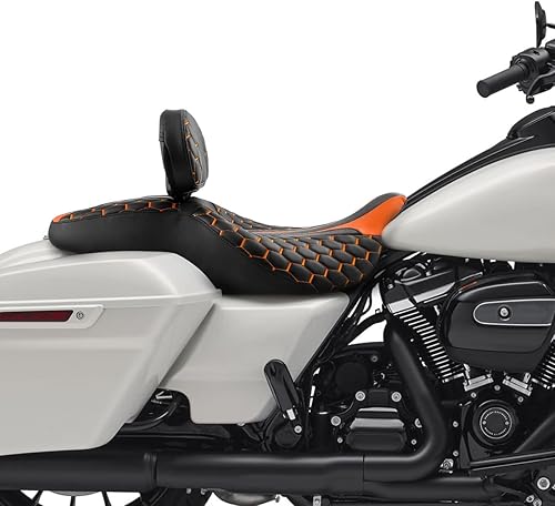 Miniatura 6 de Almohadilla de Respaldo para Barra Sissy de Motocicleta, SLMOTO Respaldo para Conductor y Pasajero de Motocicleta Adecuado para 2014-2023 Harley