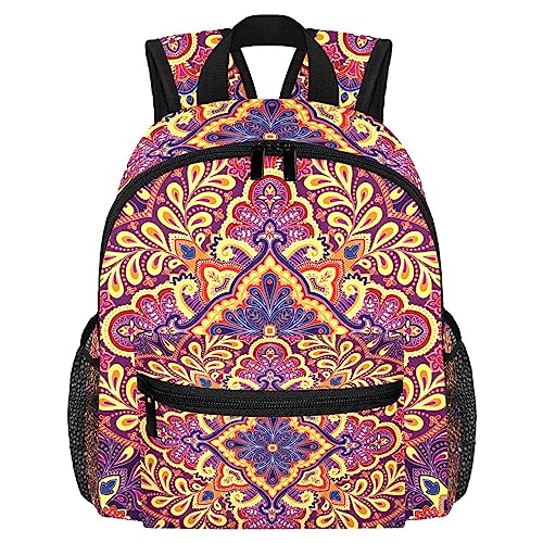 Sac à dos pour enfants filles garçons cartable d'école primaire bohème fleurs