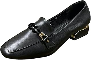 [blue beryl] [ブルーベリル] ローファー レディース 本革 チャンキーヒール ３cmヒール ビット ラバーソール スクエアトゥ BB006