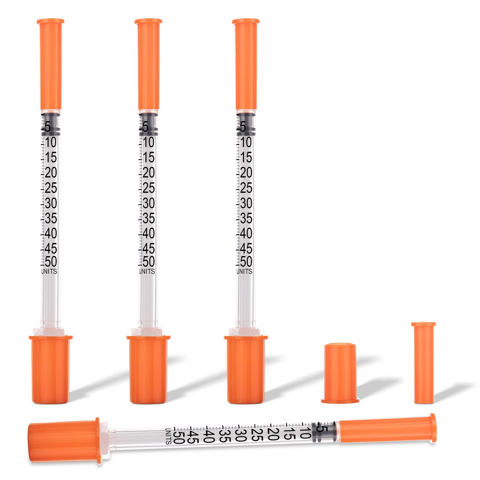 Photo 1 of 20 Pcs Lab Dispensing Supplies U-100-0.5cc/mL,31Ga-1/4" (6mm) Cap?Individually Wrapped