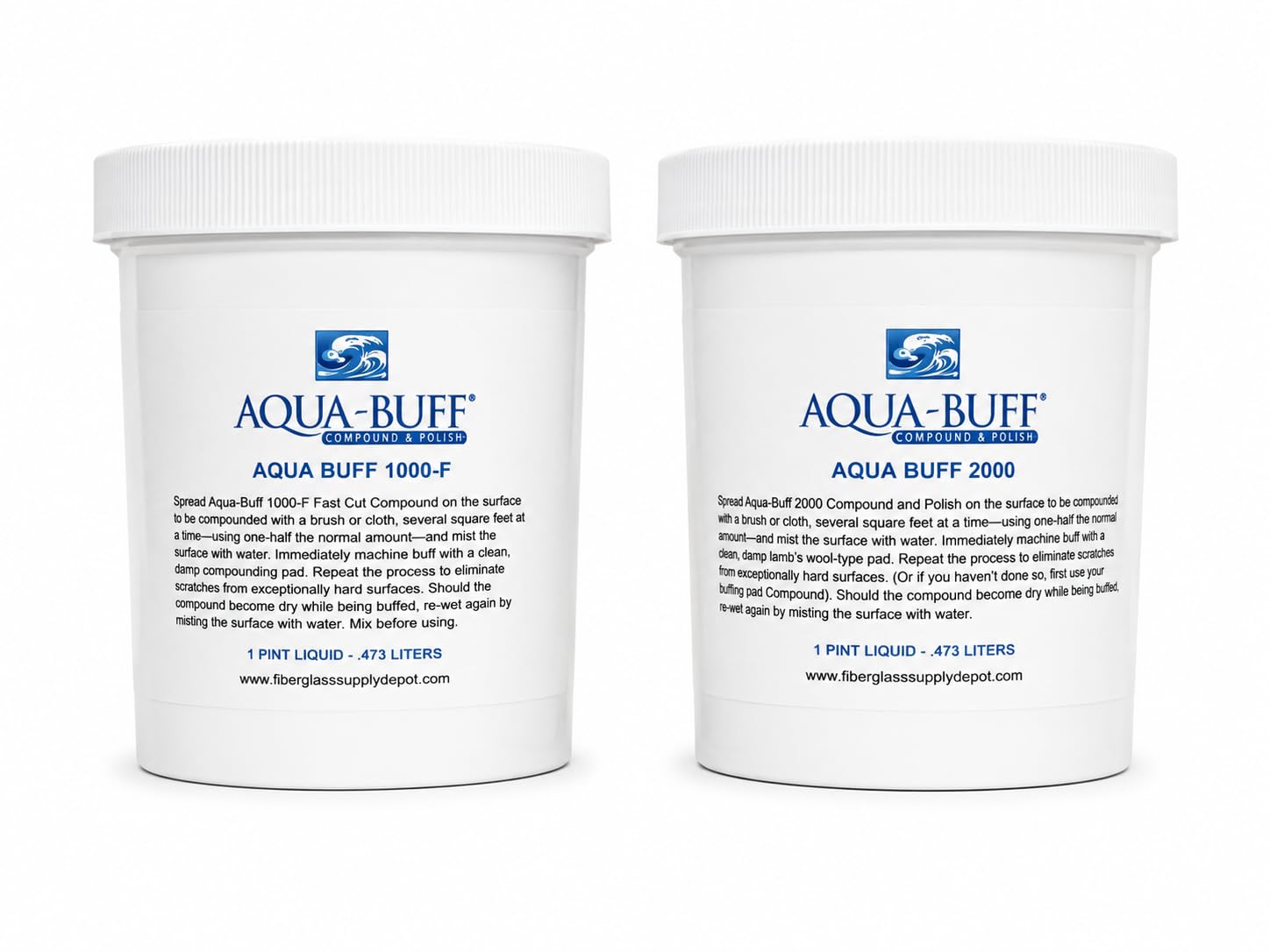 Aqua-Buff™ Compound and Polish Kit (Kit Contains 1 Pint of 1000 and 1 Pint of 2000)