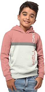 HELLCAT Boys Regular Fit Fulsleeve Hooded Sweatshirt with Rib - Pack of 1