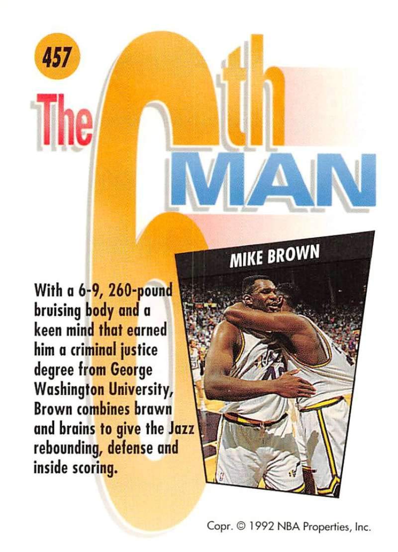 Amazon.com: 1991-92 SkyBox Basketball #457 Mike Brown Utah Jazz SM