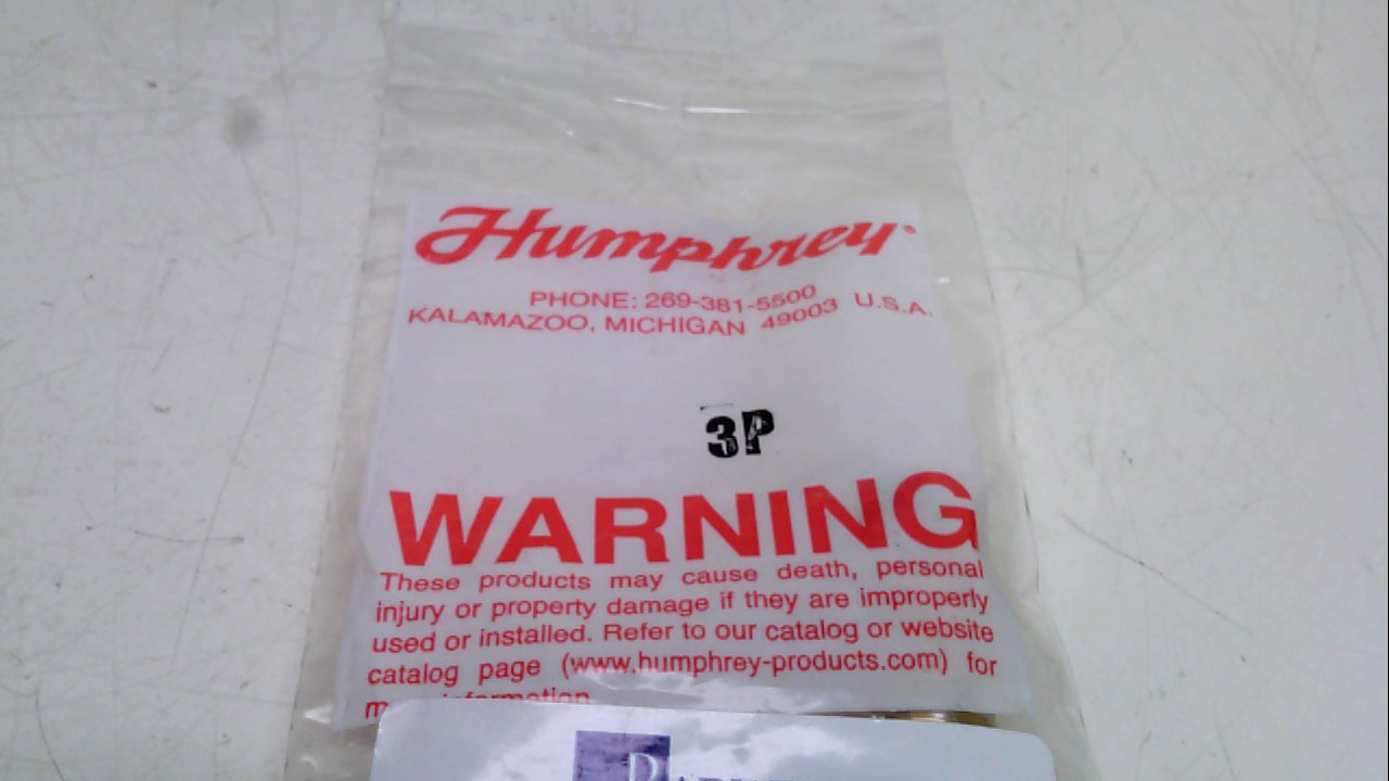 HUMPHREY 3P 0-125 PSI RANGE, 10-32 UNF, 2 POSITION, 3 WAY, 7.5 SCFM @ 100 PSIG, PUSH BUTTON VALVE, SPRING RETURN, TAC SYSTEM