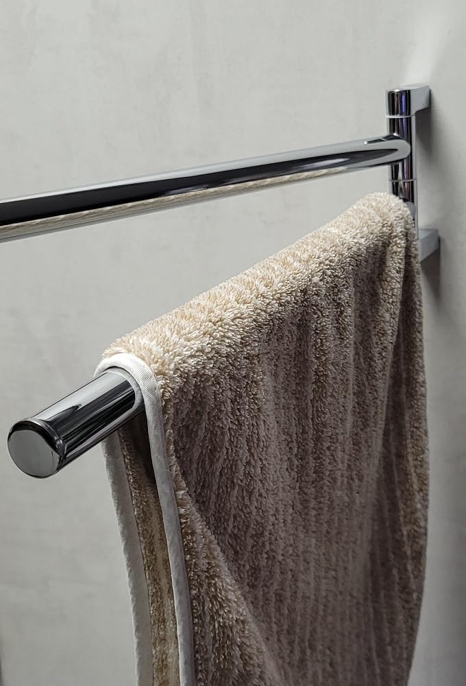 Porte-serviettes pivotant haut de gamme Haceka 415411 viero en métal chrome