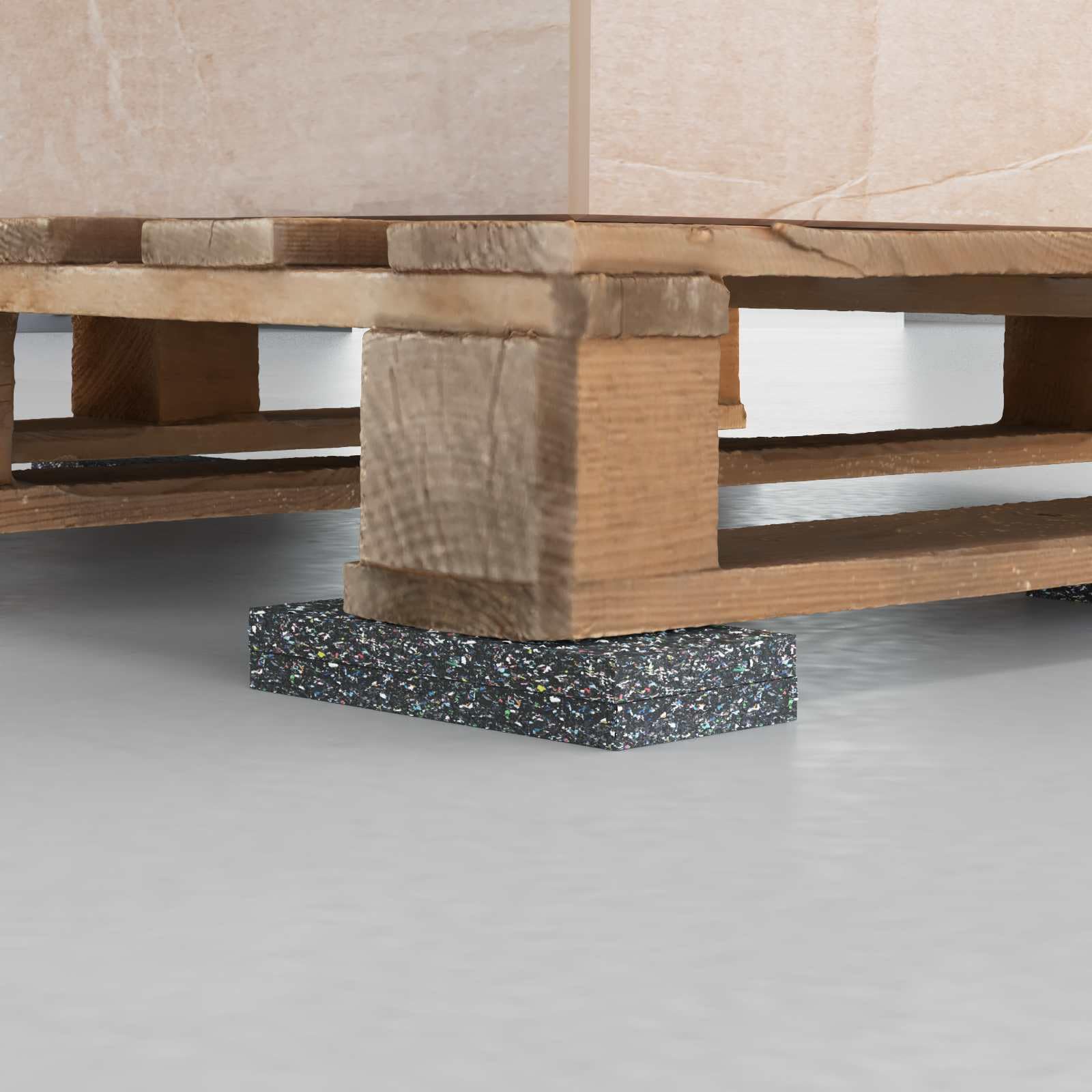 Gummigranulat-Rolle 10m x 10cm x 8mm, Elastische Bodenmatte für Büro und Wohnbereich, rutschfeste Unterlage für Heimwerkstatt und Fitness