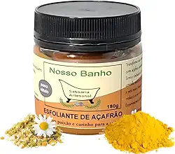 Esfoliante Clareador de Açafrão Corpo e Rosto Trata a Foliculite Clareia a Pele