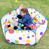 EocuSun Spielzelt, Bällebad Ball Pool Pop up Zelt Kinder Spielzelt, Laufstall Faltbare Ball Pit Bällepool für 1-3 Jährige Baby Kinder im Indoor Outdoor(Nicht Enthalten Bälle)