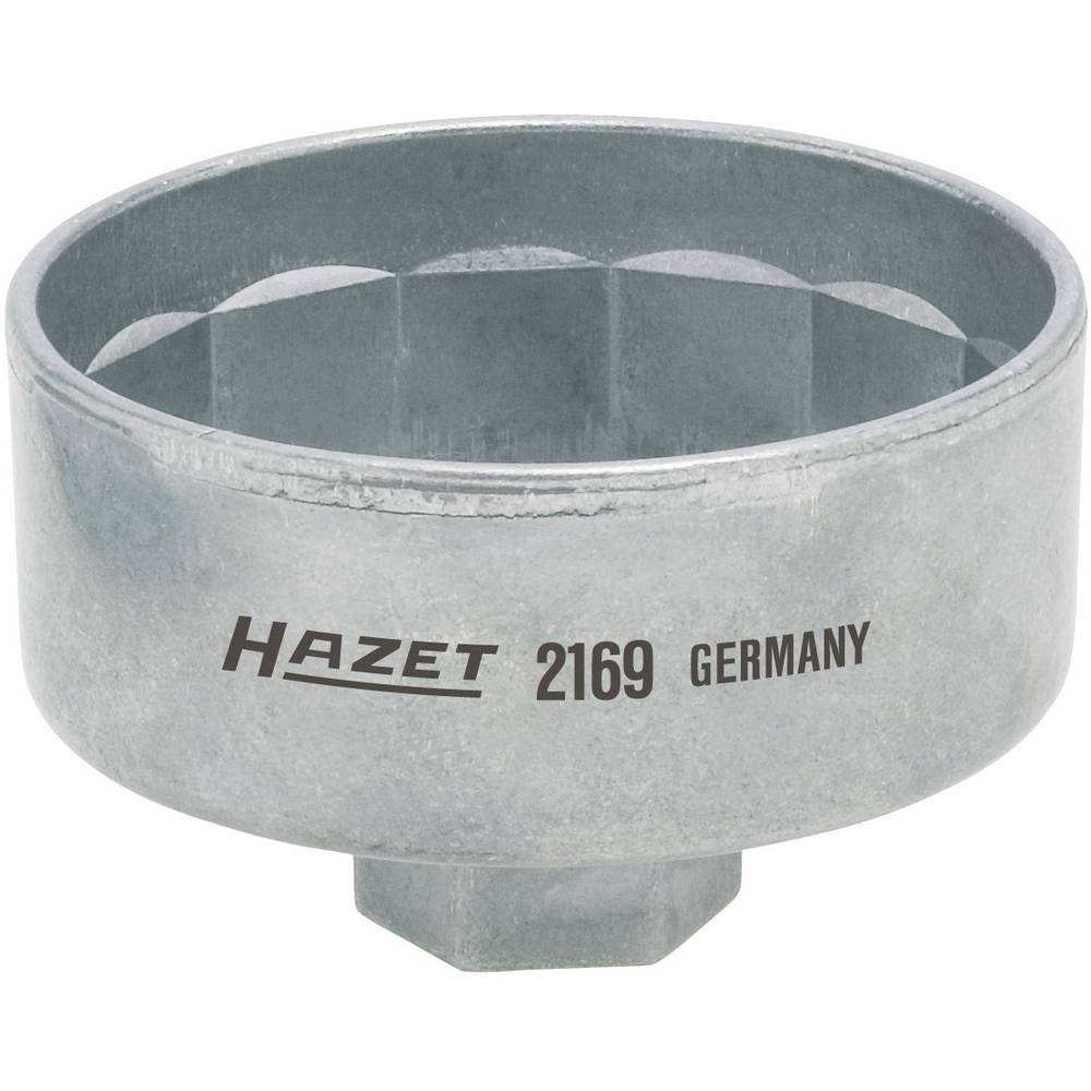 HAZET Clé pour filtres à huile 2169-36 - outil approprié à différents filtres à huile d'un diamètre de 49,5 mm, entraînement : carré 10 mm, sortie : 6 pans extérieur, FABRIQUÉ EN ALLEMAGNE