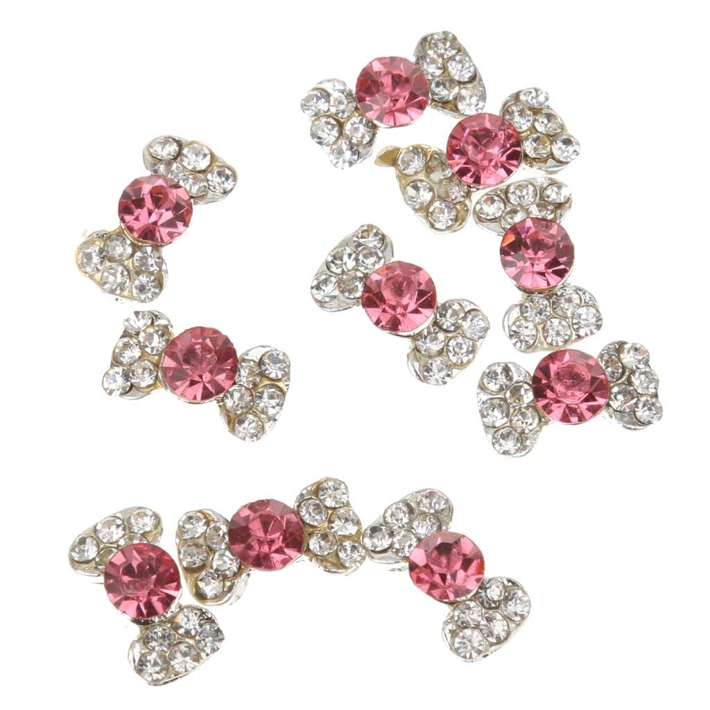 MYADDICTION 10x Nail Art Bow Alloy Rhinestones Peal Stricker Charms Jewelry DIY Decor-image-41