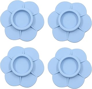 Coussinets de Machine à Laver, 4Pcs Coussinets pour Pieds de Machine à Laver Tapis Anti-Vibration Coussinets Amortisseurs Anti-Vibration en Caoutchouc Tapis Anti-Vibration pour Sèche-Linge Bleu