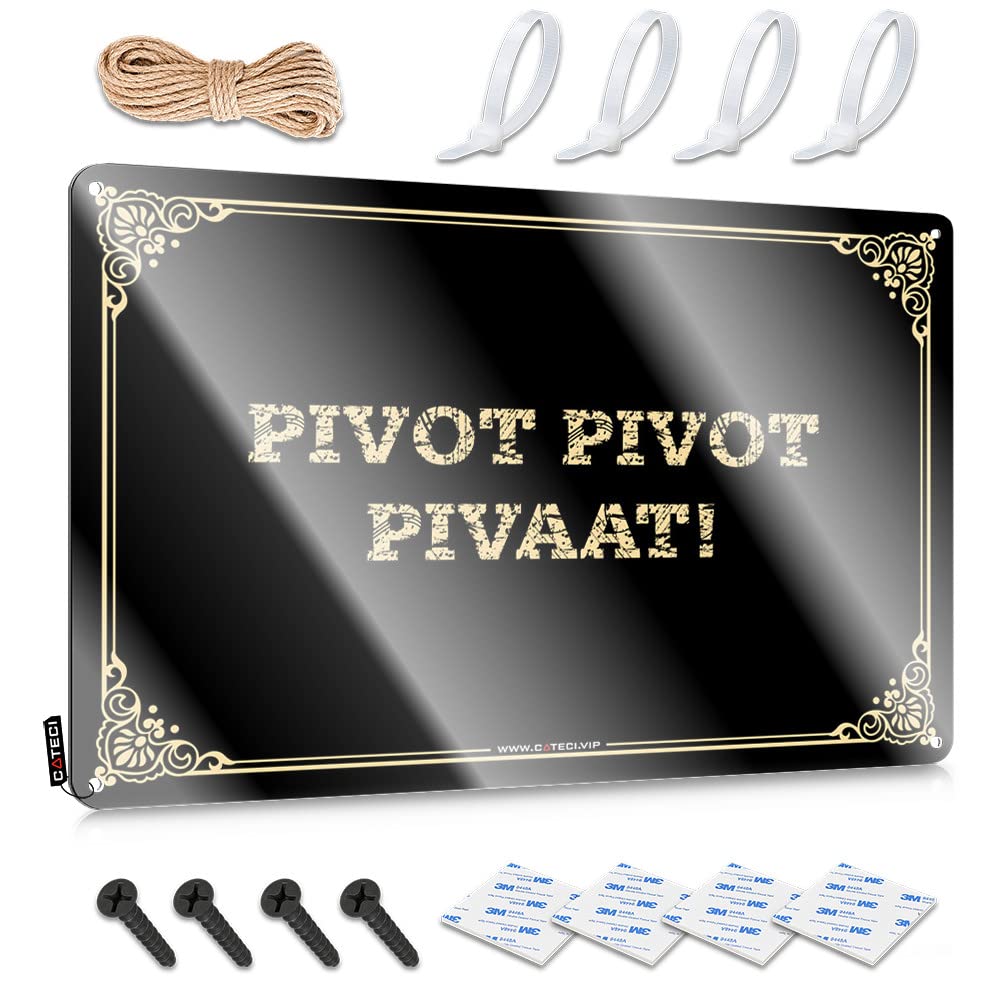 Fzfn Colour Stitch Lake Signs - Pivot Pivot Pivaat! Ideas Rustic Wall Hanging(30X40cm)