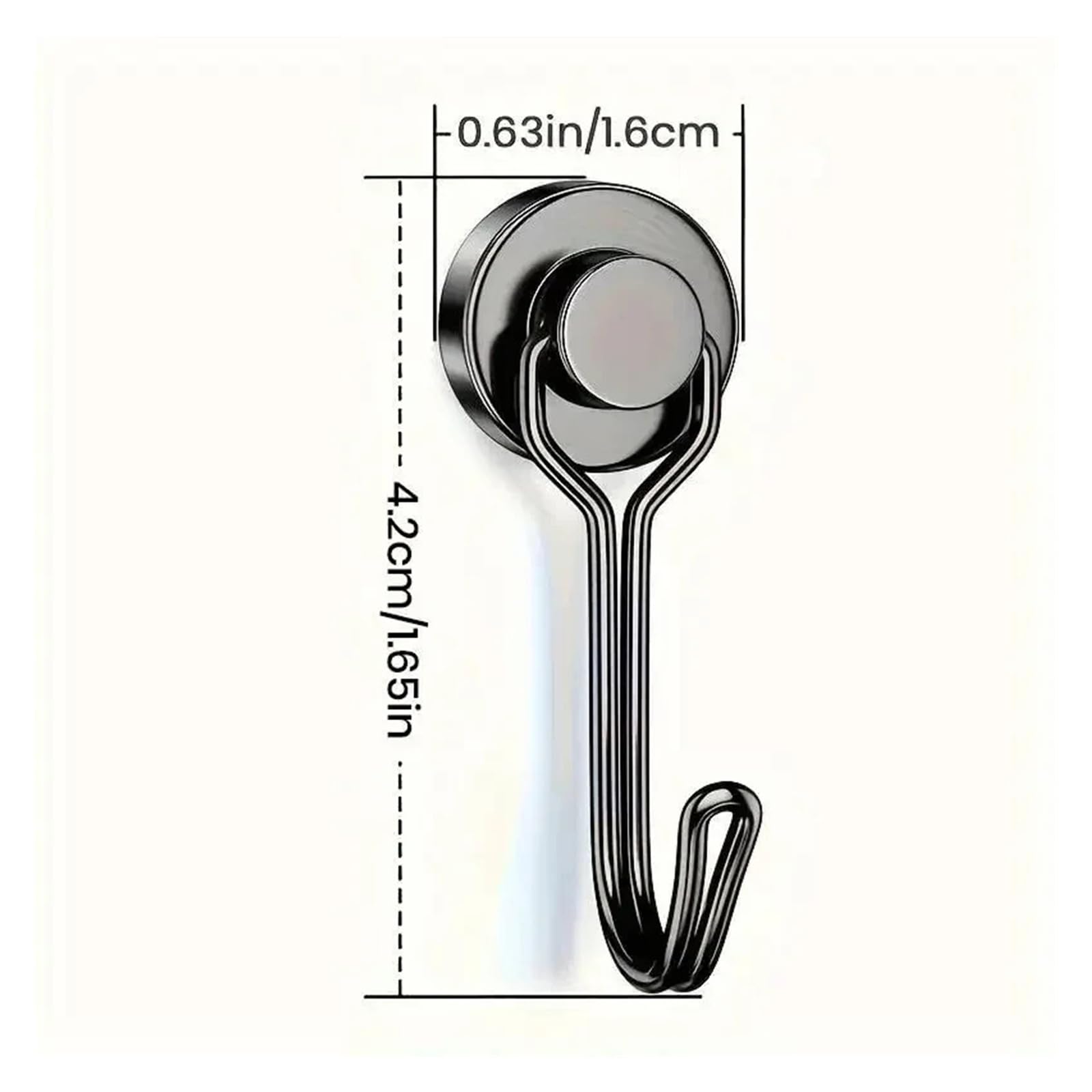 Ganchos magnéticos Negros de 3/6/12 Uds., Perchas magnéticas de neodimio de Tierras Raras de Alta Resistencia, imanes Extra Fuertes con Gancho for Colgar