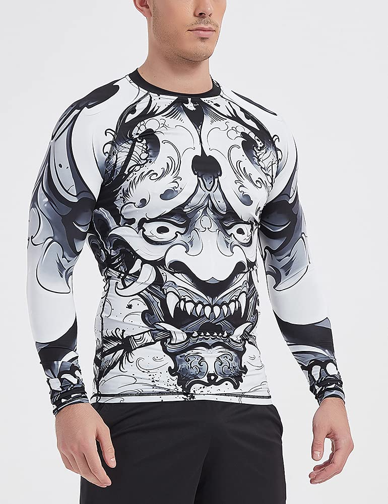 LAFROI Camisa de compresión de Manga Larga UPF 50+ Baselayer Performance para Hombre CLY08