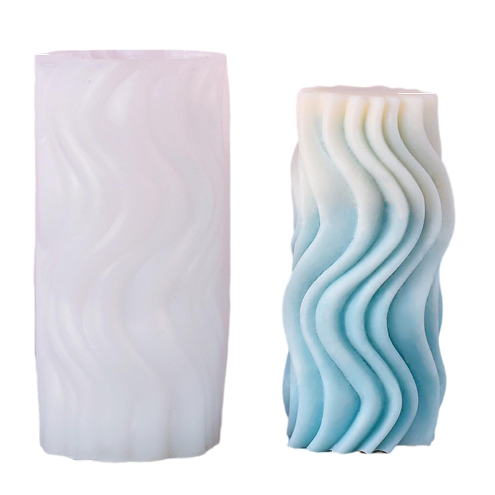 Kalttoy 3D Cylinder Mold for Making Soap Plaster Ornament Silicone Resin Casting Molds Craft Non-stick Flexible and Mold