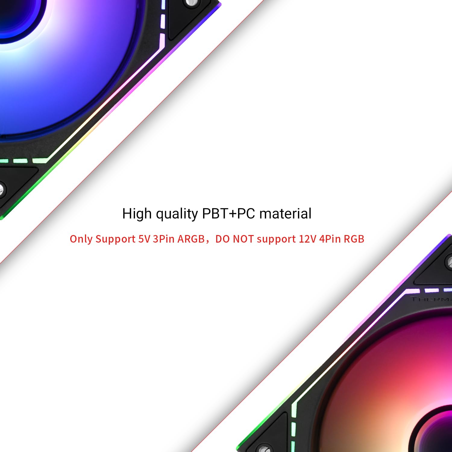 TR-Thermalright TL-M12Q-S X3 - Ventola PWM CPU PWM da 120 mm, con giunzione wireless, raffreddamento silenzioso da 2000 giri/min, ventola CPU nera, confezione da 3 pezzi, effetto luce a specchio