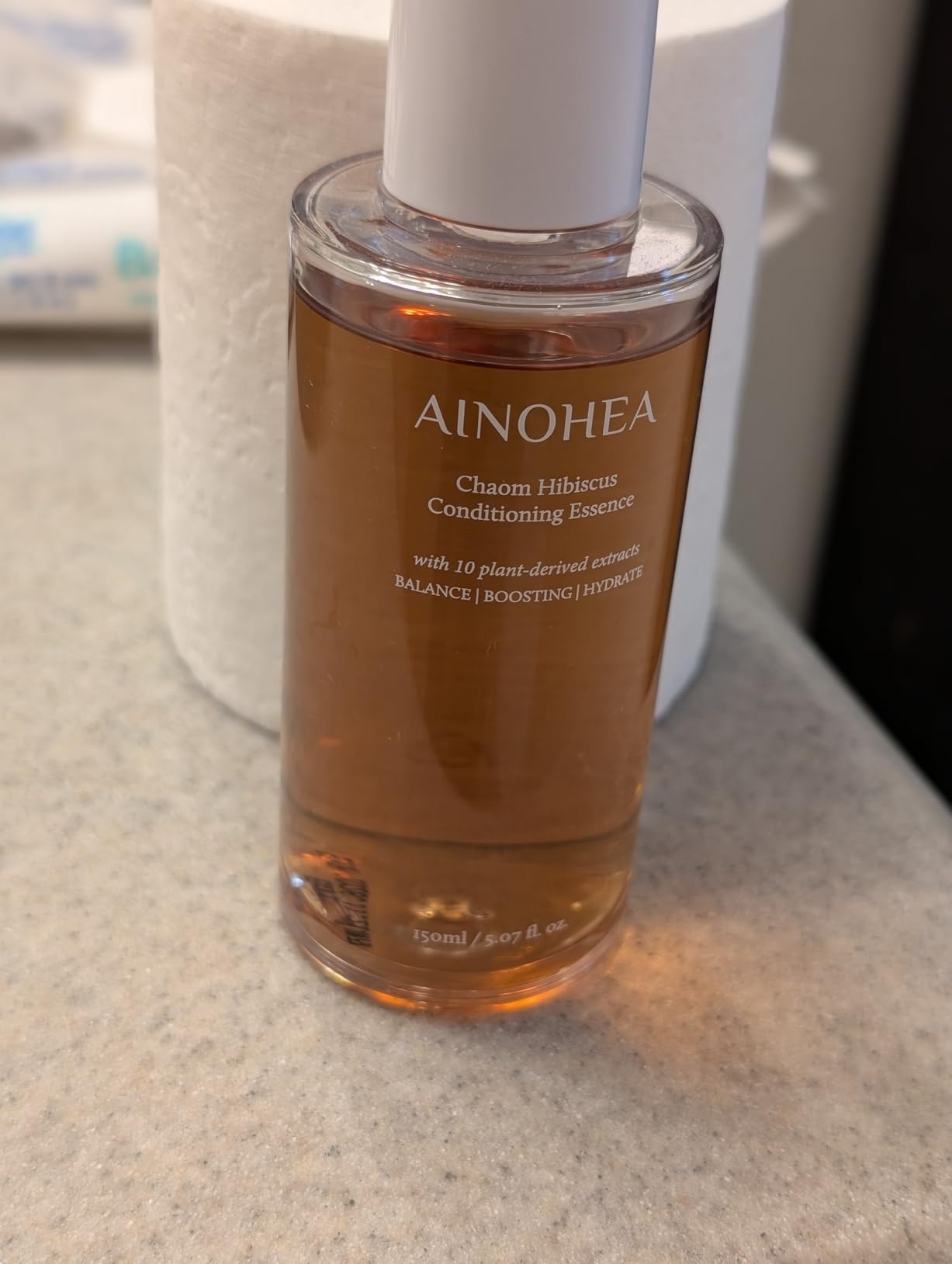 AINOHEA Chaom Hibiscus Balancing Essence Toner – Hydrating Skin-Prep Toner with Peptide Complex & Barrier Repair Care, Alcohol-Free, Redness-Calming Korean Skin Care, 150ml