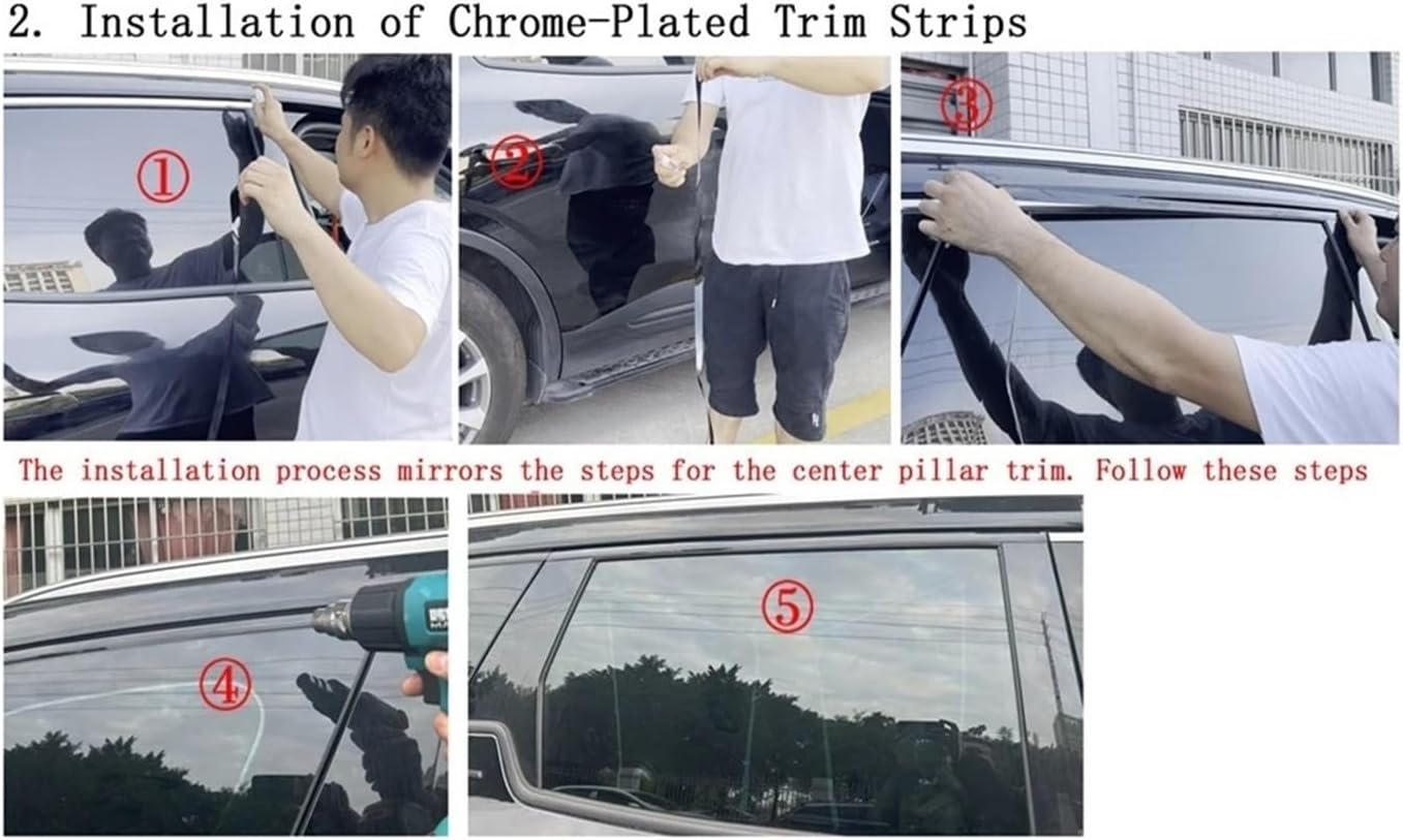 Chrome Delete Blackout Vinyl Overlay Compatible for Tesla Model S 2014-2000 Window Trim(3D CF Black)