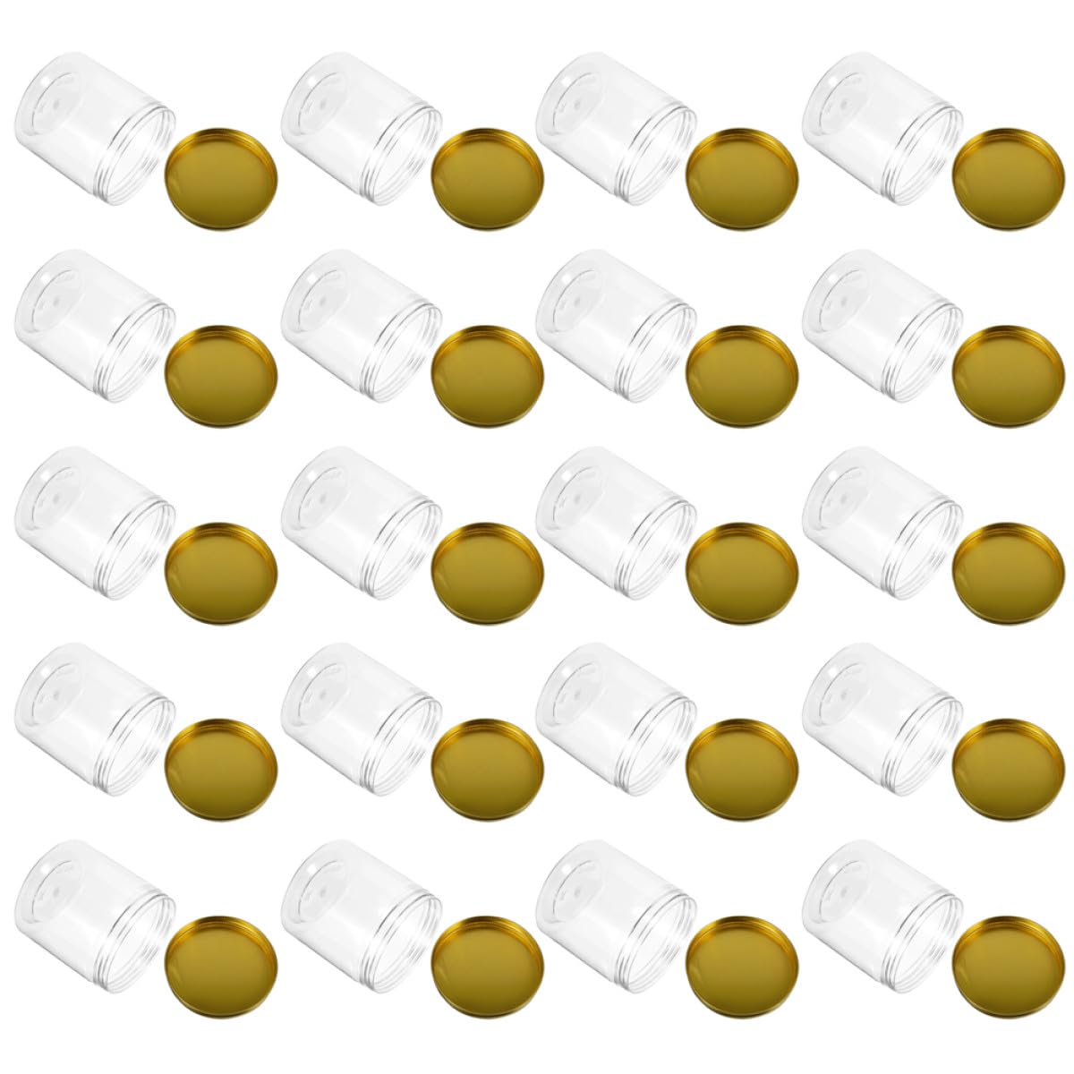 20 Frascos de Plástico para Almacenamiento de 250ml Tapa de Rosca Fácil de Abrir y Cerrar, Ideales para Guardar Té y Otros Alimentos