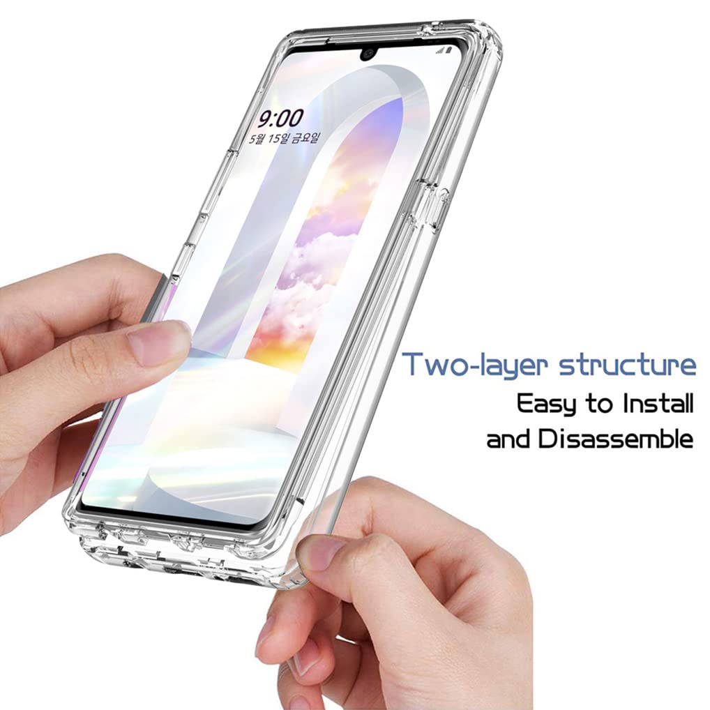 Cover Per LG Velvet 5G/4G | Custodia Morbida Siliconata Effetto Marmo | Antiurto Squama Pesce Rosa