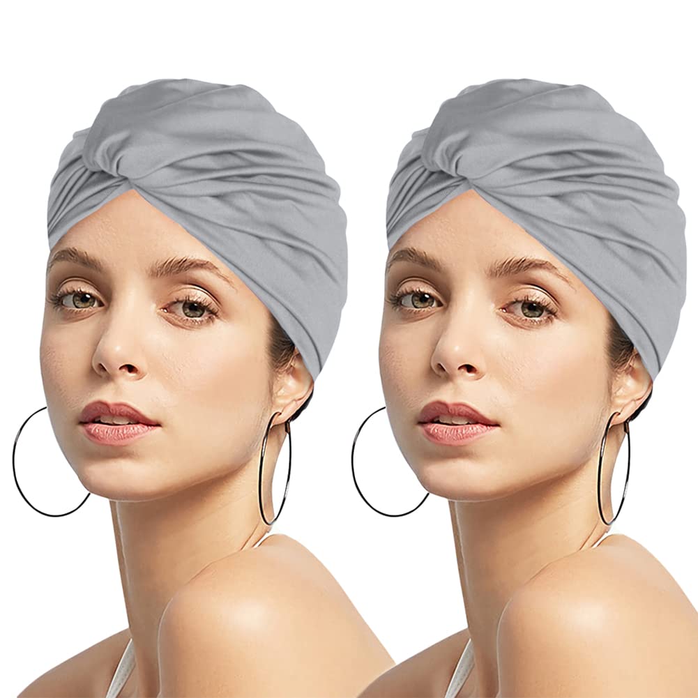 Women Swimming Cap Ear Protection Swim Cap Swimming Hat Ladies Bathing Shower Hat Super Elastic Pool Beach Surfing Water Sports Hair Bonnet Beanie Chemo Sleep Head Wrap Turban for Long Short Hair — image 1