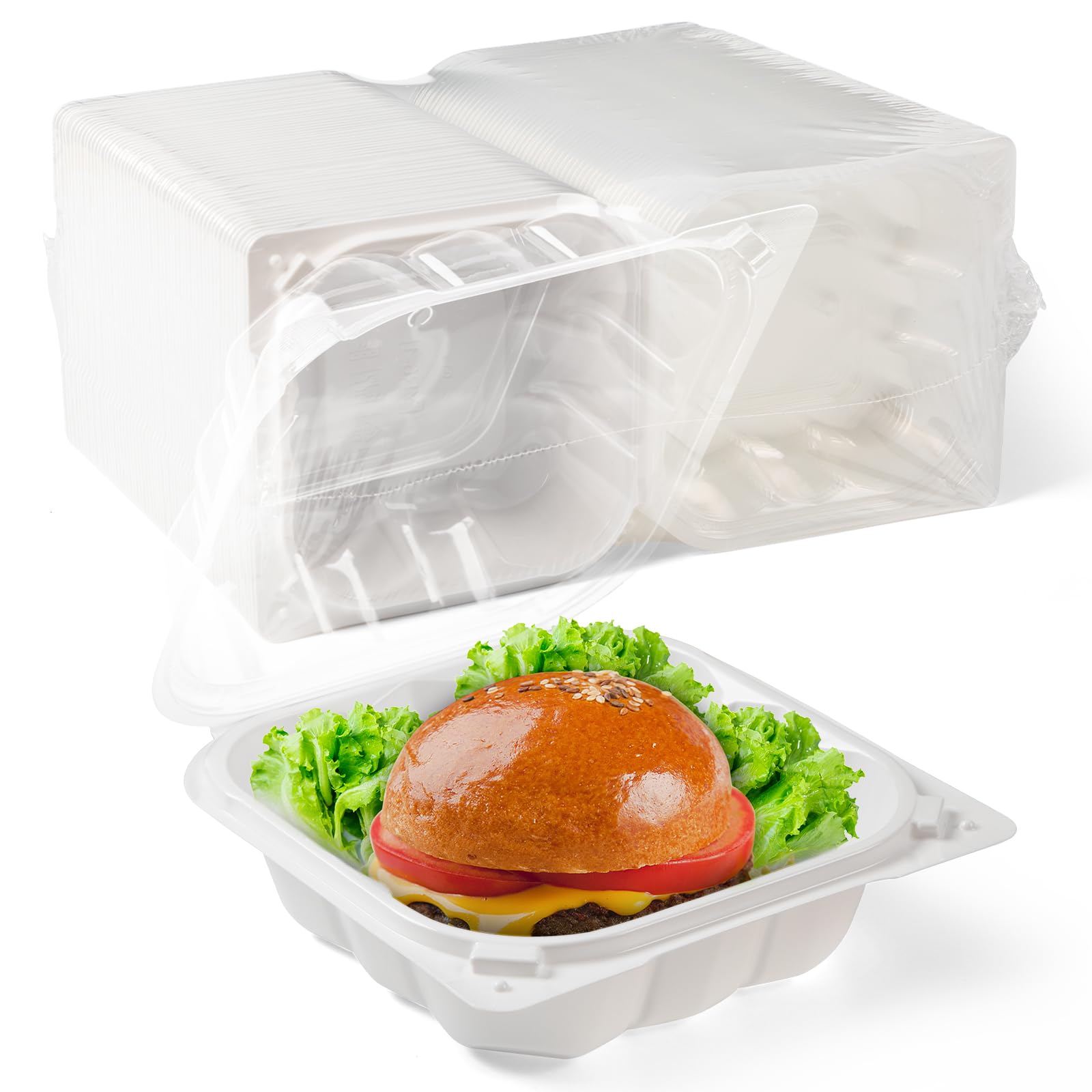 Photo 1 of YANGRUI 55-Pack 17 oz Hinged Snack Containers