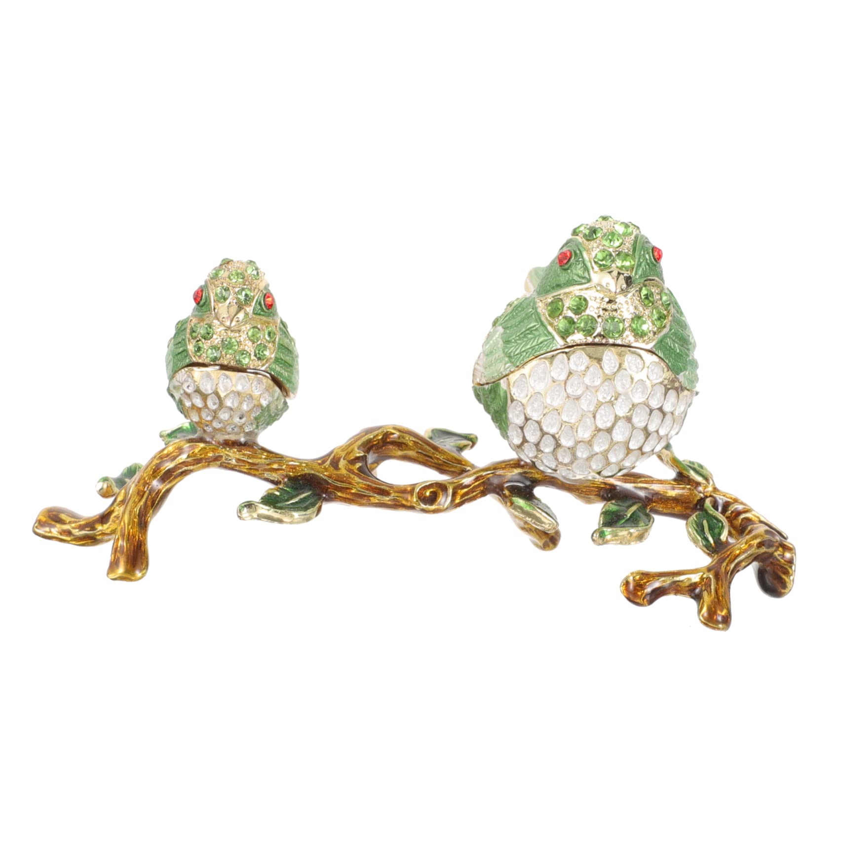 Lot De 2 Boîtes À Bagues En Forme D'Oiseau Décoration D'Intérieur Porte-Bijoux Boîtes À Bibelots Figurines D'Oiseaux Étuis À Bagues Porte-Bagues Étuis À Bijoux