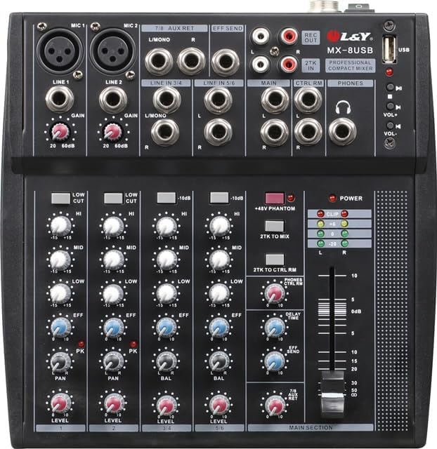 Professional Audio Equipment Compact Rotary 8 Channels Live