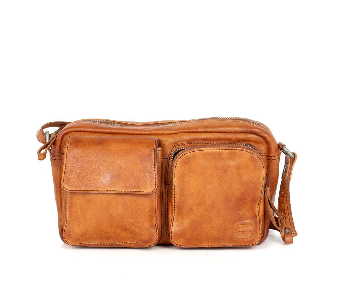 Spikes & Sparrow Leather Crossbody – Sara – Brandy Cognac