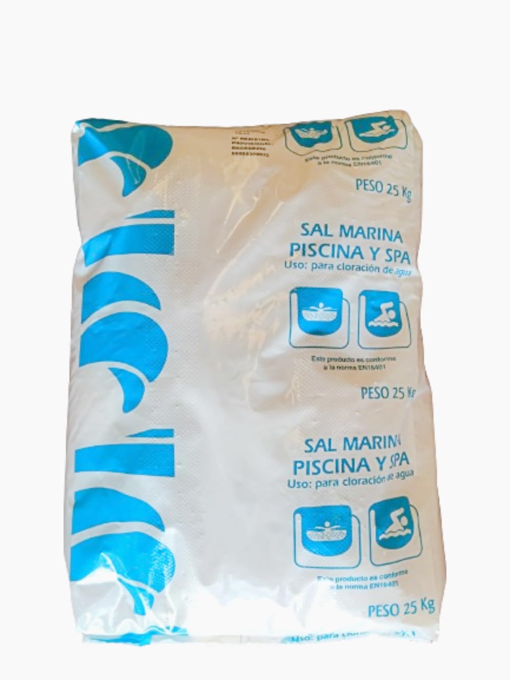 Mugar- Sacos de Sal Marina de 25 Kilogramos para Piscinas de Agua Salada- Sal Marina en Formato 25kg para Piscinas de Clorador Salino