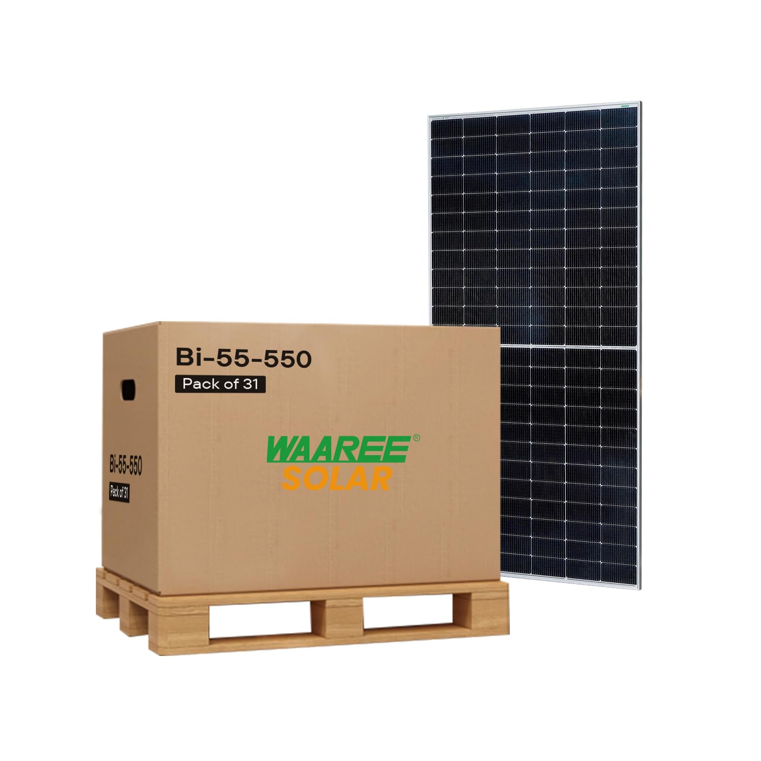 WAAREE II 560 Watt TOPCon DCR Bifacial Solar Panel II Half-Cut Technology | BIS & IEC Certified | Dual Glass Bifacial Module | 30 Years Output Warranty Govt Subsidy || Pack of 36-image-40