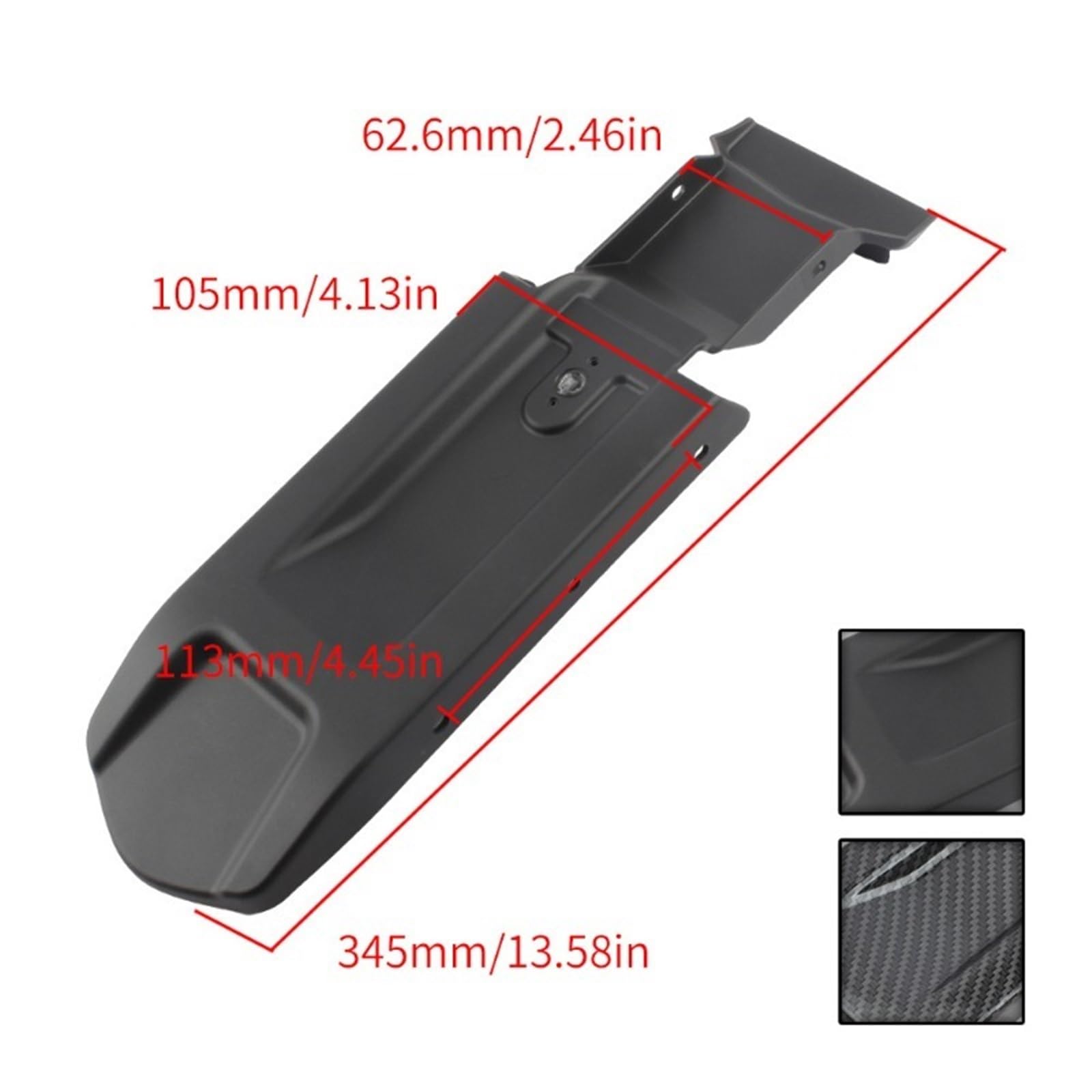 Błotnik motocyklowy Uniwersalny tylny błotnik motocrossowy Wewnętrzny tylny błotnik pasuje do Segway X260 X160 Pasuje do Surron Light Bee X i Light Bee S Błotnik(Carbon fiber)