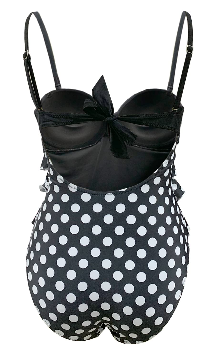 Rayson Costume da Bagno Donna Intero da Spiaggia Retro Tankini Donna Push Up con Volant Monokini Donna Controllo Addominale