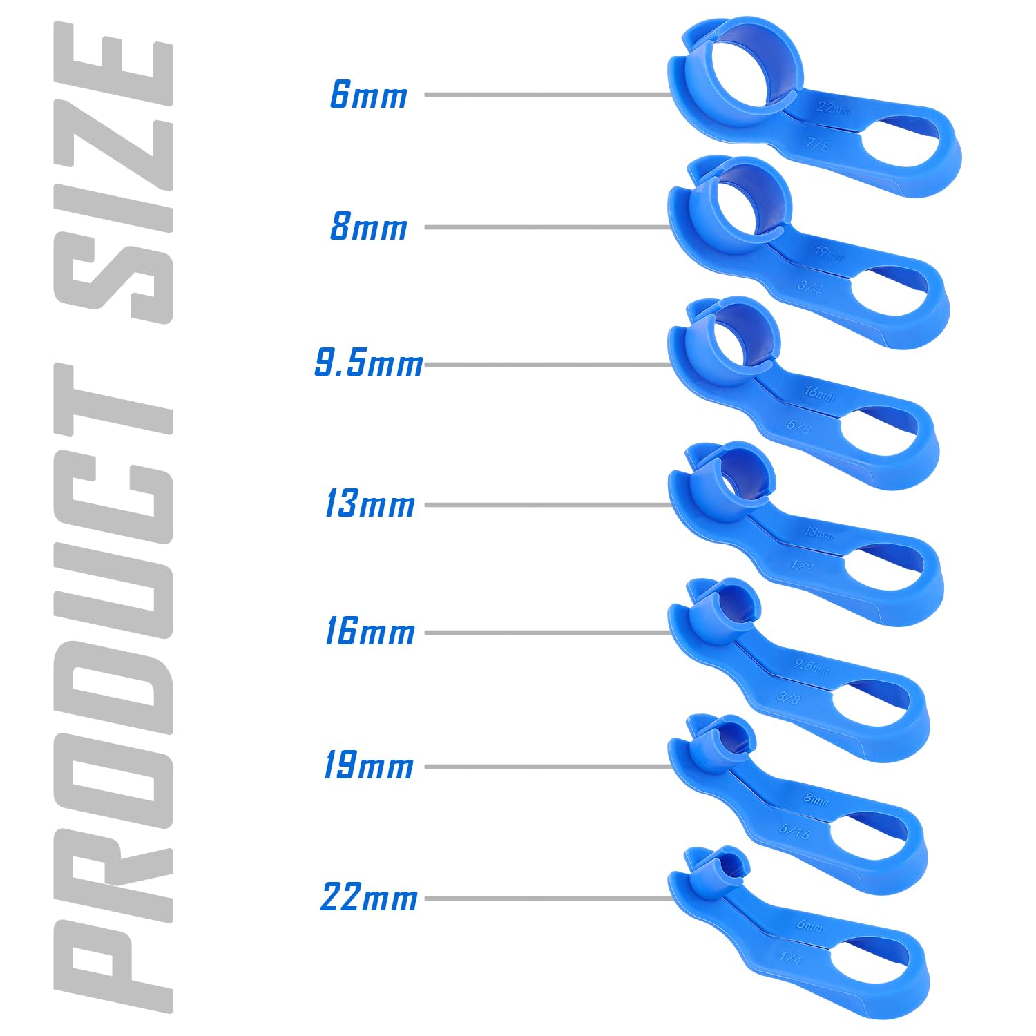 Set Da 7 Attrezzi Per Scollegare Tubi Del Carburante – Misure In Pollici 1/4" - 7/8" – Per Auto Ford, GM, Mazda