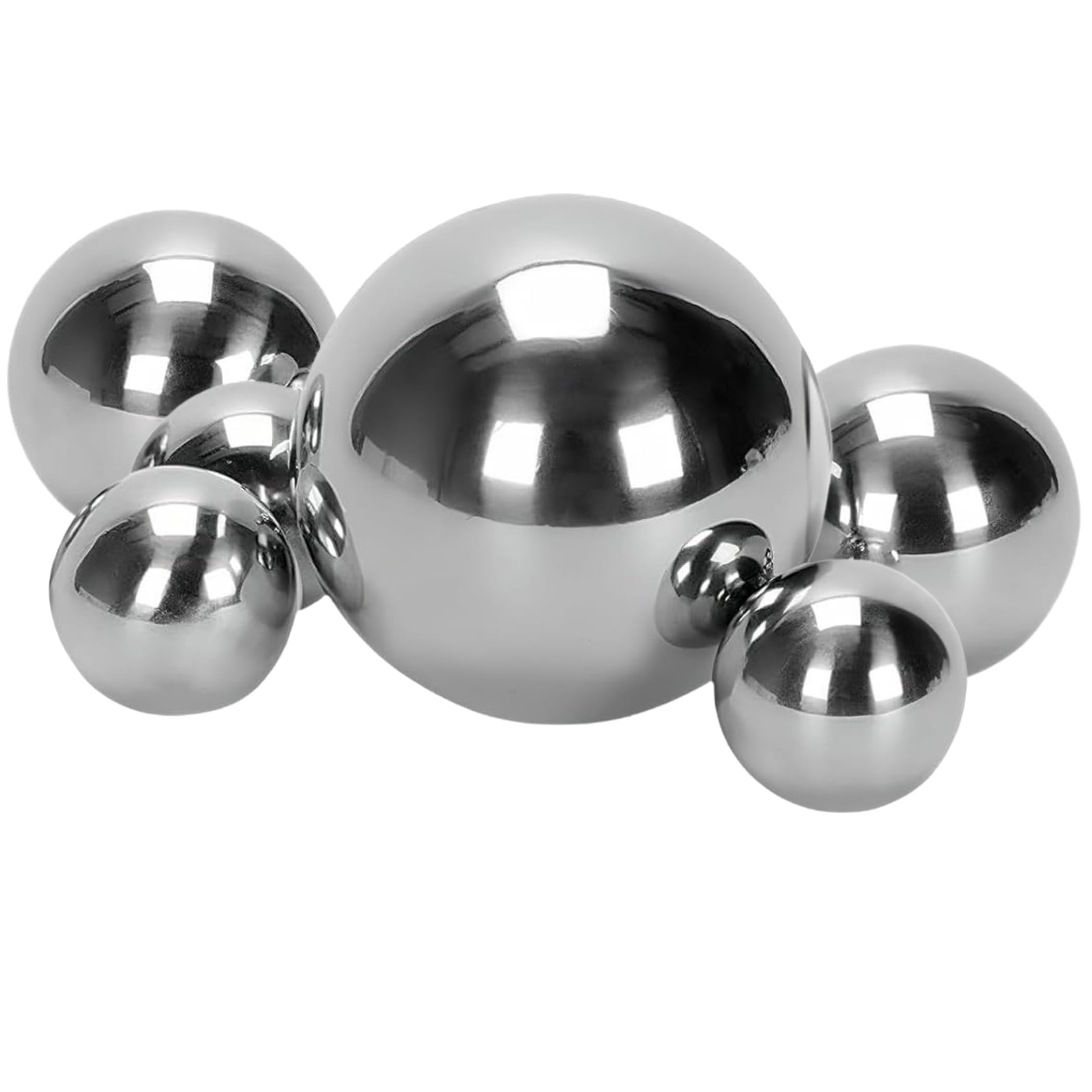 Storm's Gartenzaubereien Decorative Ball Swimming Balls Silver Pond Balls for Pond Mini Pond Set of 6 Stainless Steel for Garden Decoration-image-18