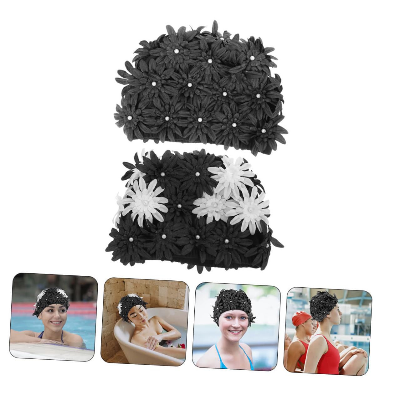 UPKOCH 2 Cuffia Alta Elasticità Protezione Piscina Spiaggia Design