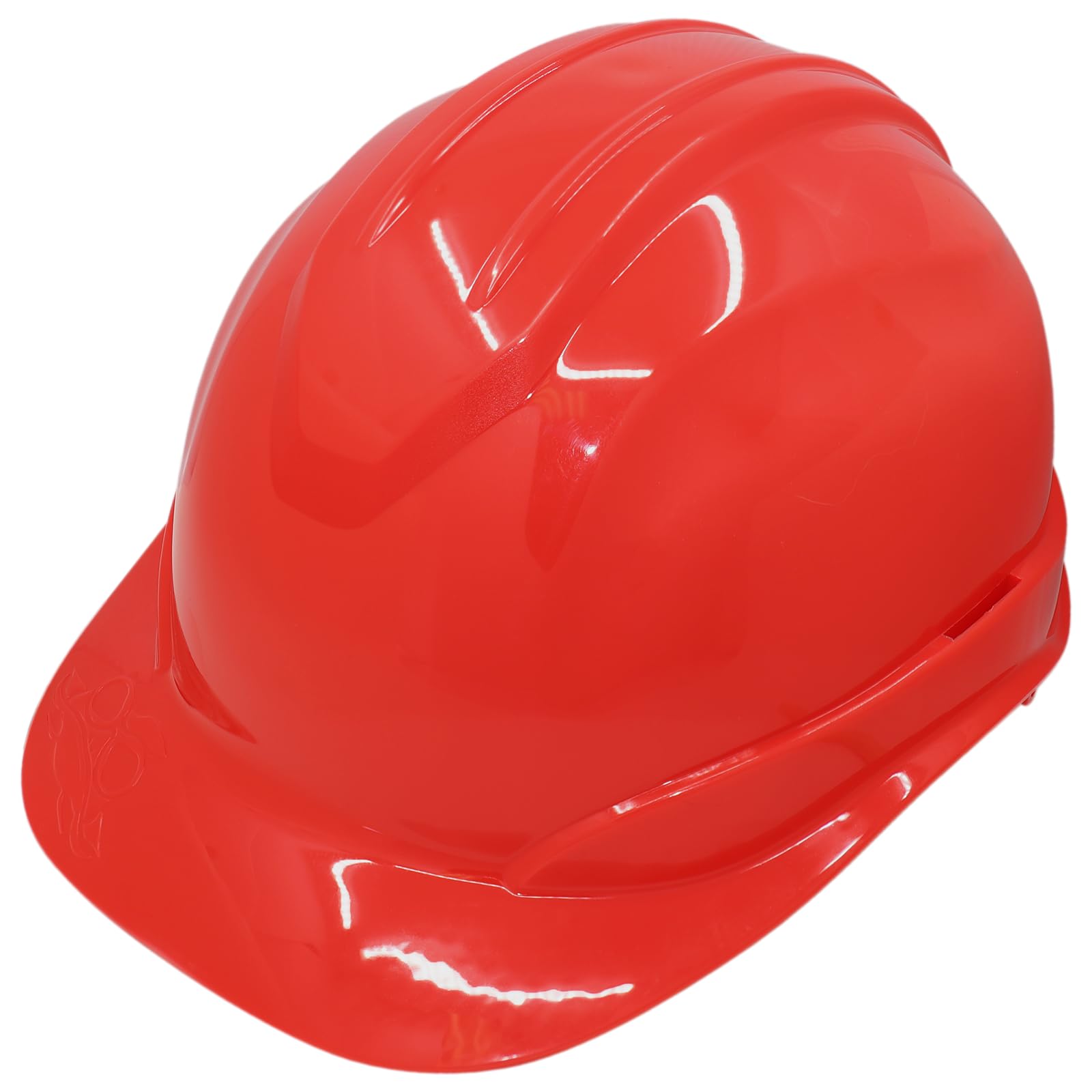 Bullhead Safety Cap-Style Hard Hat - Unvented, Adjustable Fit Helmet with Brow Pad & Chin Strap, OSHA/ANSI Approved for Construction, DIY Home Improvement & Outdoor Projects, Red