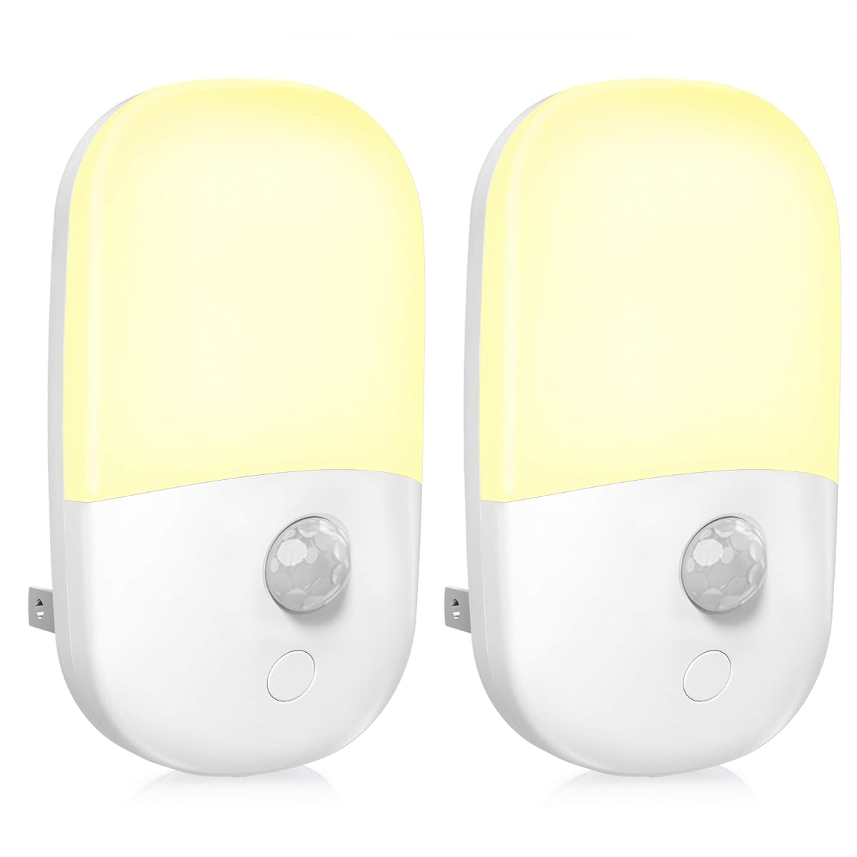 MAZ-TEK Plug-in Motion Sensor Night Light, Dimmable LED, 2 Pack, Soft Warm