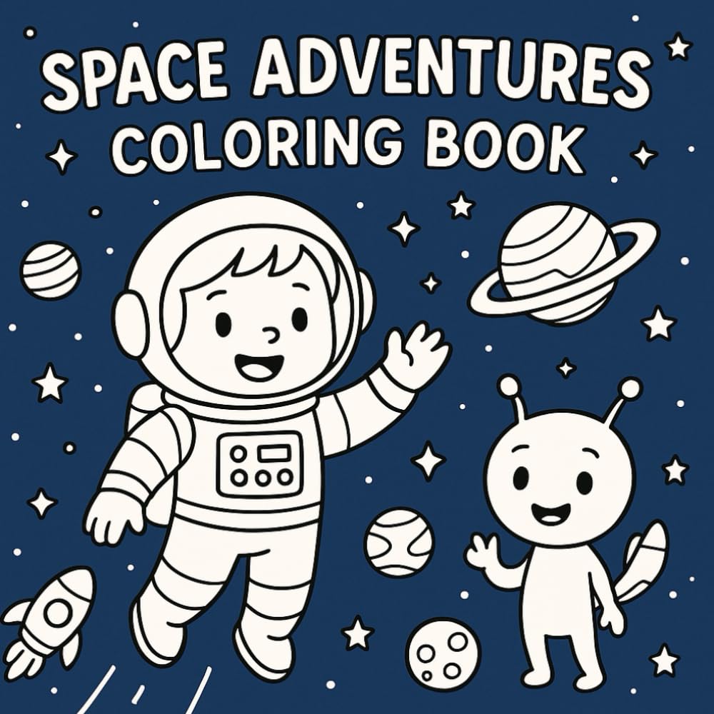 Space Adventures Coloring Book: Astronauts, Aliens, Rockets, and Planets to Color