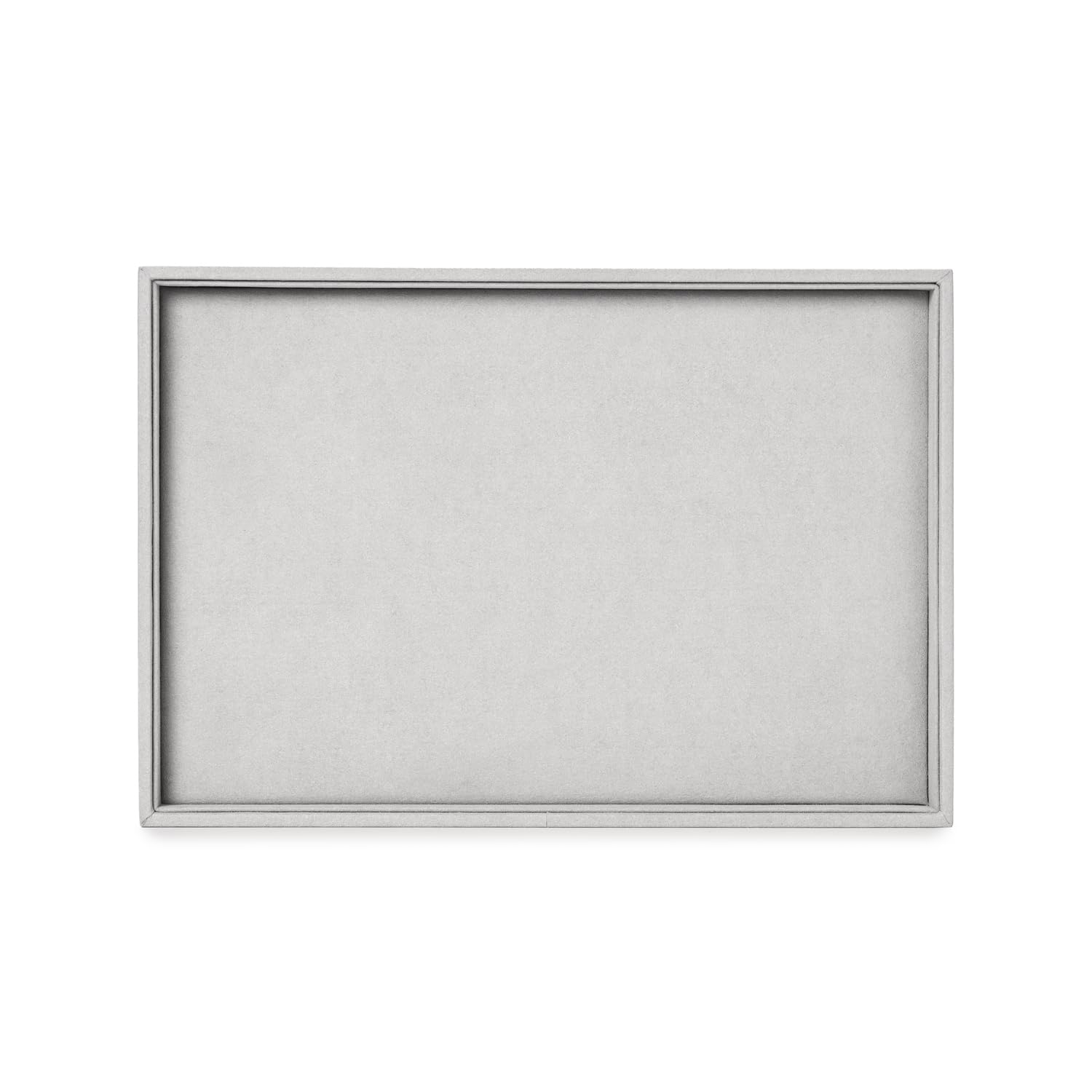 Oirlv Gris Microfibra Joyería Bandejas Plano Anillo Collar Reloj Organizador Expositor Bandejas