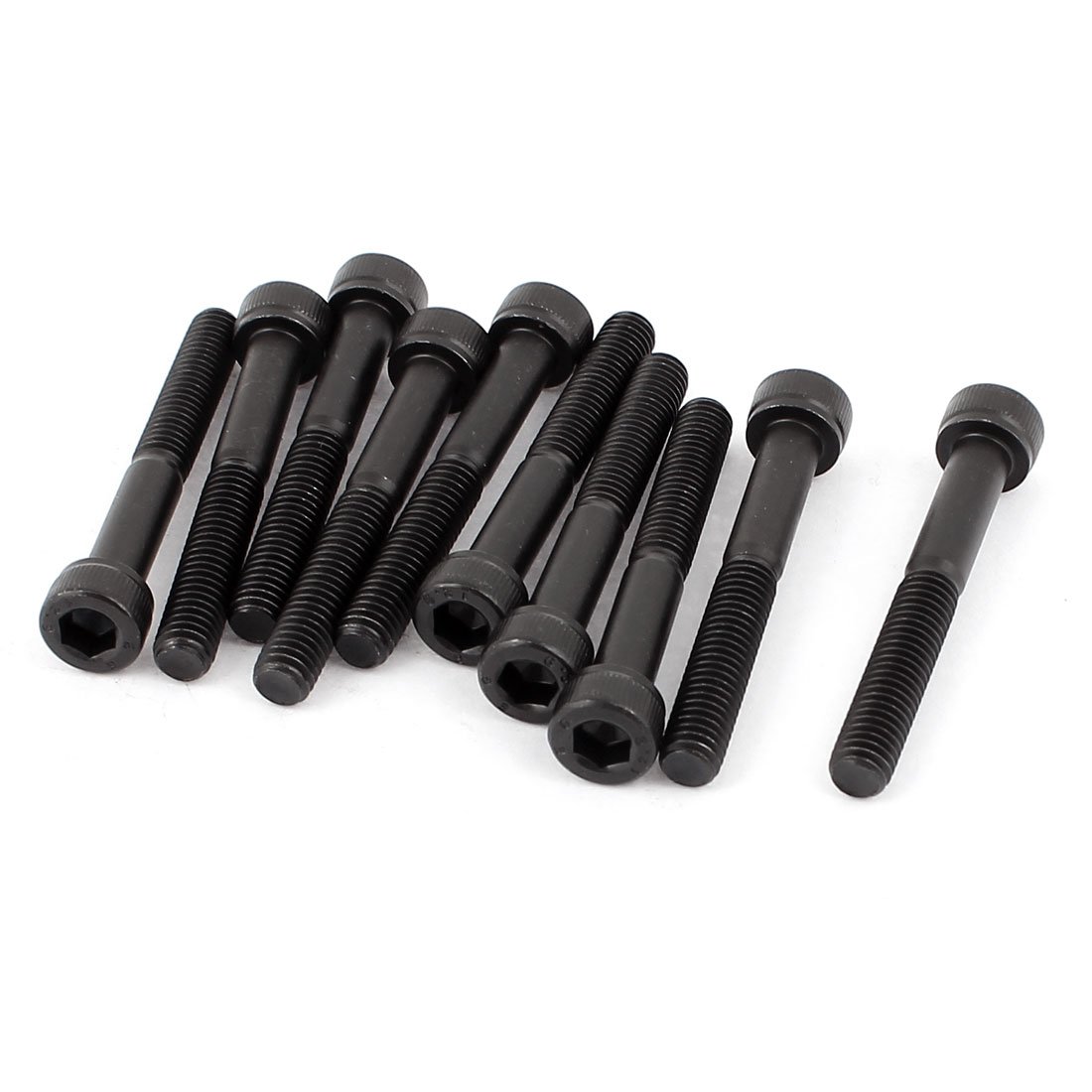 Lot De 20 Vis à Tête Hexagonale Creuse M6x30 En Acier Allié 12.9 - Boulons Noirs Haute Résistance, Pour Bricolage