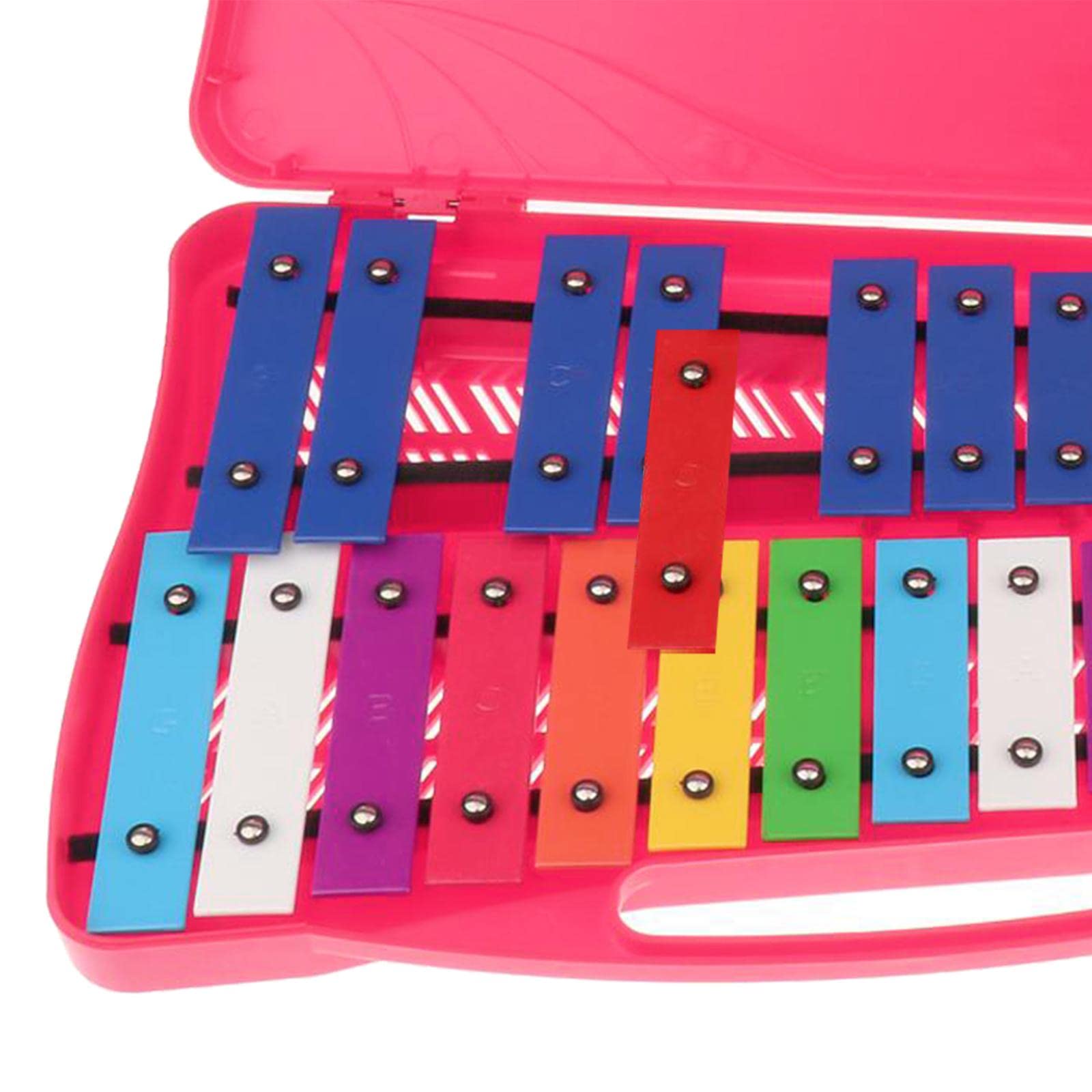 Xilofono a 25 Note per Bambini, Strumento Musicale con Custodia E Due Bacchette, Glockenspiel Perfettamente per Adulti, Principianti, Regali, Rosa
