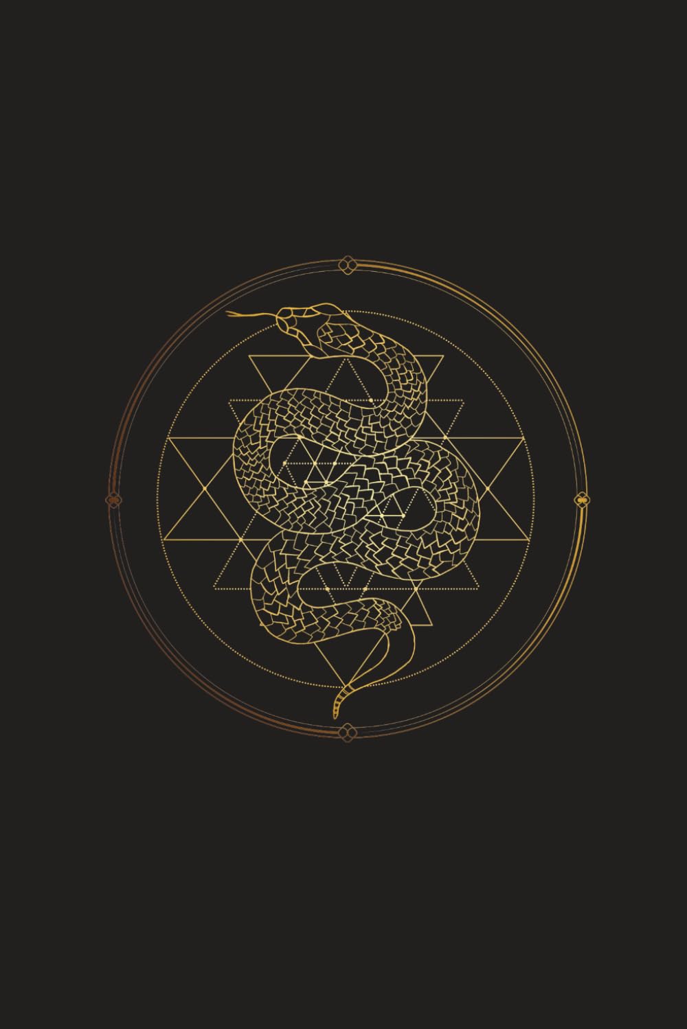 Sacred Geometry Notebook: Sri Yantra Kundalini Serpent Journal for Everyday Burst of Wisdom. Create Your Most Abundant Life! 120 Lined Pages