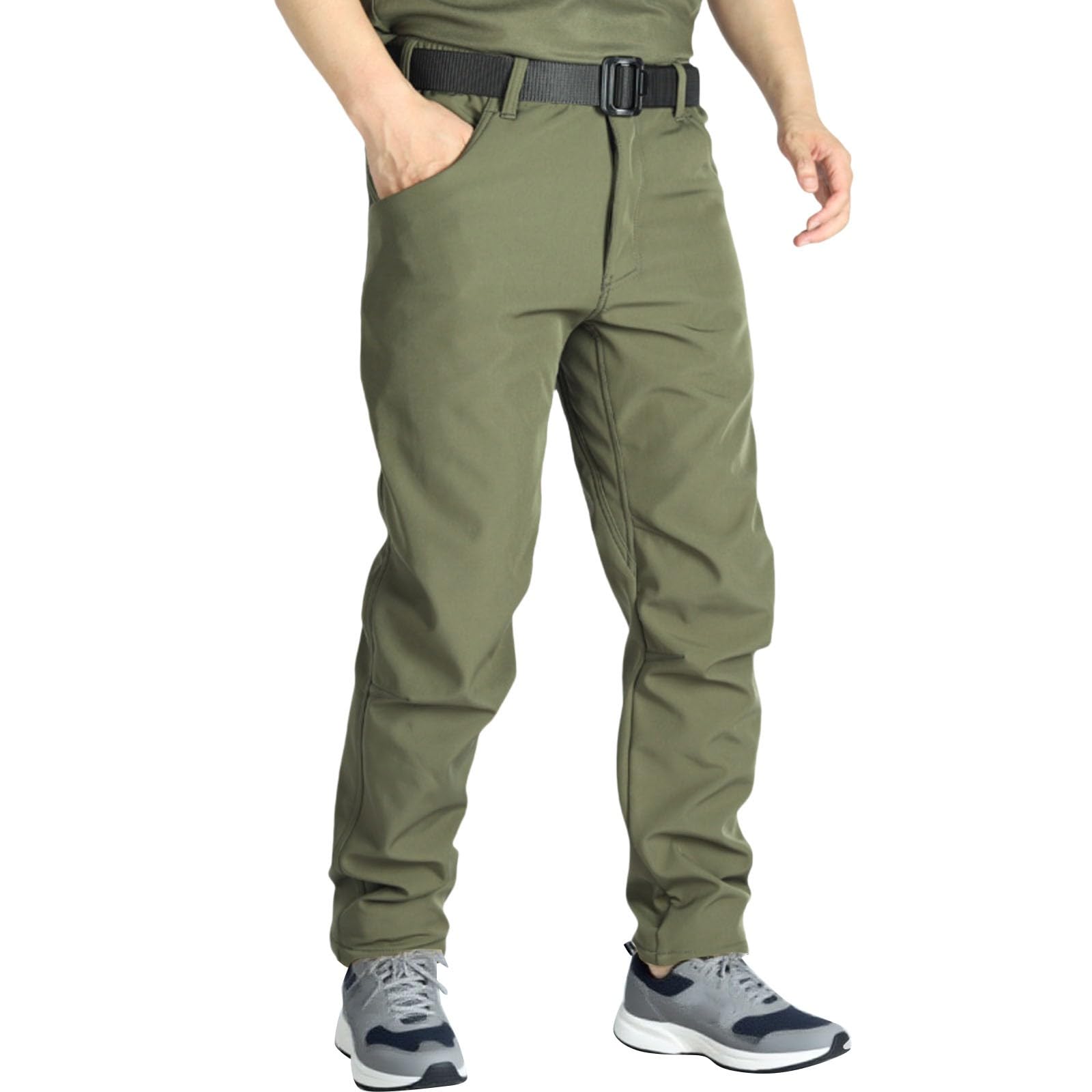 Outdoorbroek voor jongens, met fleece gevoerde winterbroek, warme