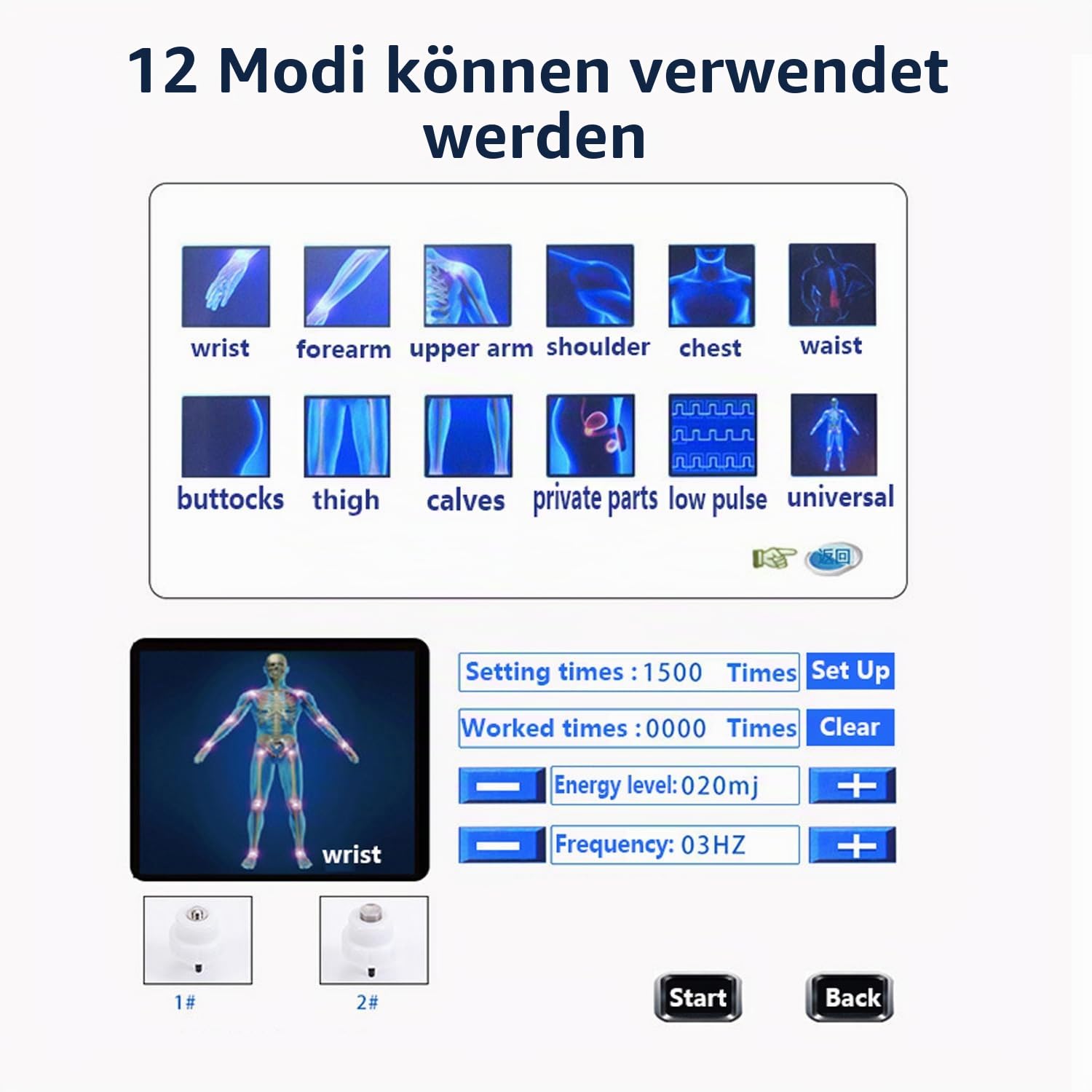 Extrakorporales Stoßwellentherapiegerät, Stoßwellentherapie Gerät ED, V100 Stoßwellen Schmerztherapie ESWT Professionelle Physiotherapie Massagegerät für Zuhause Spa Salon