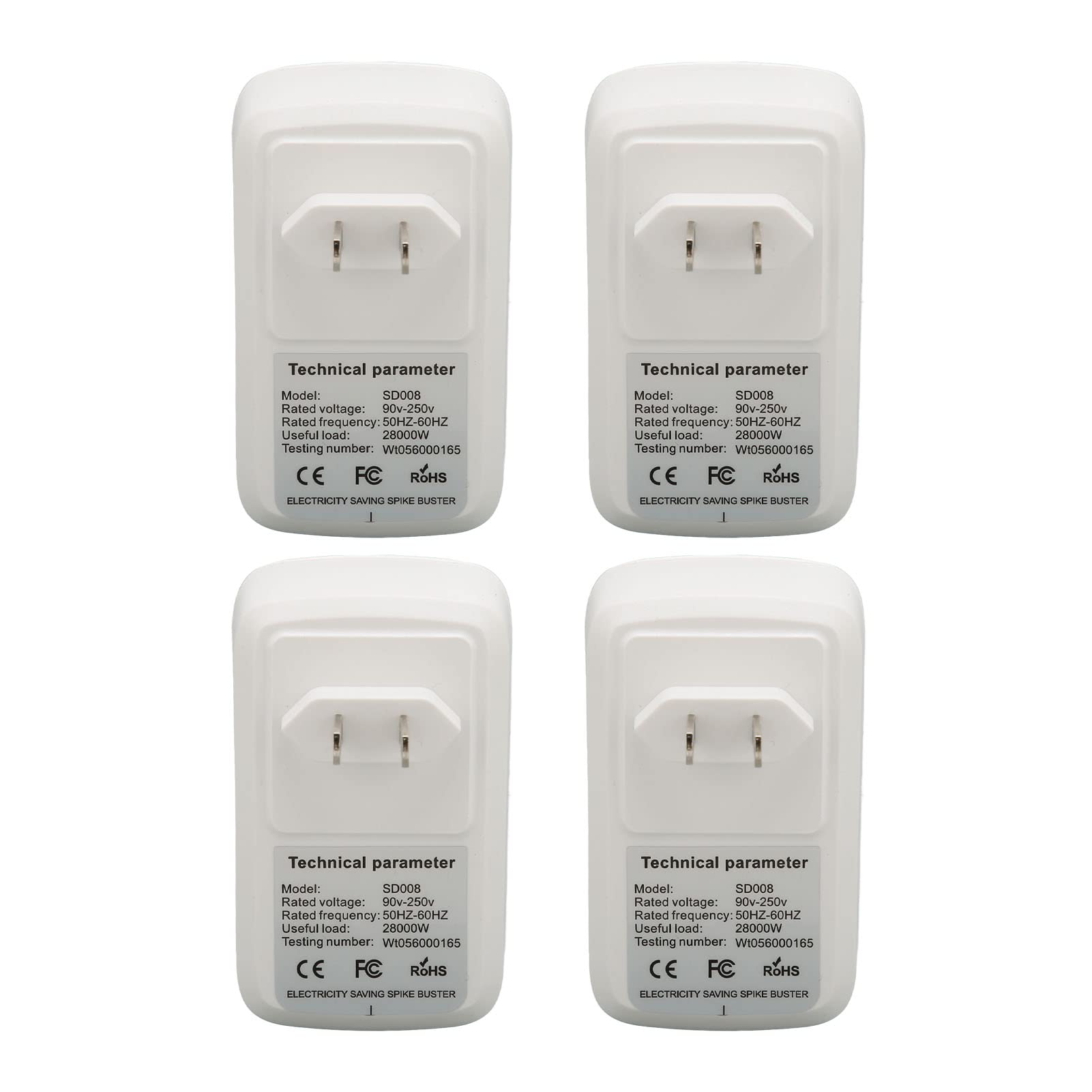 Home Energy Saver, Fireproof Shell 4-Piece High Efficiency Electricity Saving Box for Induction Cooker for Air Conditioner for Water Pump for Home Use (US Plug)